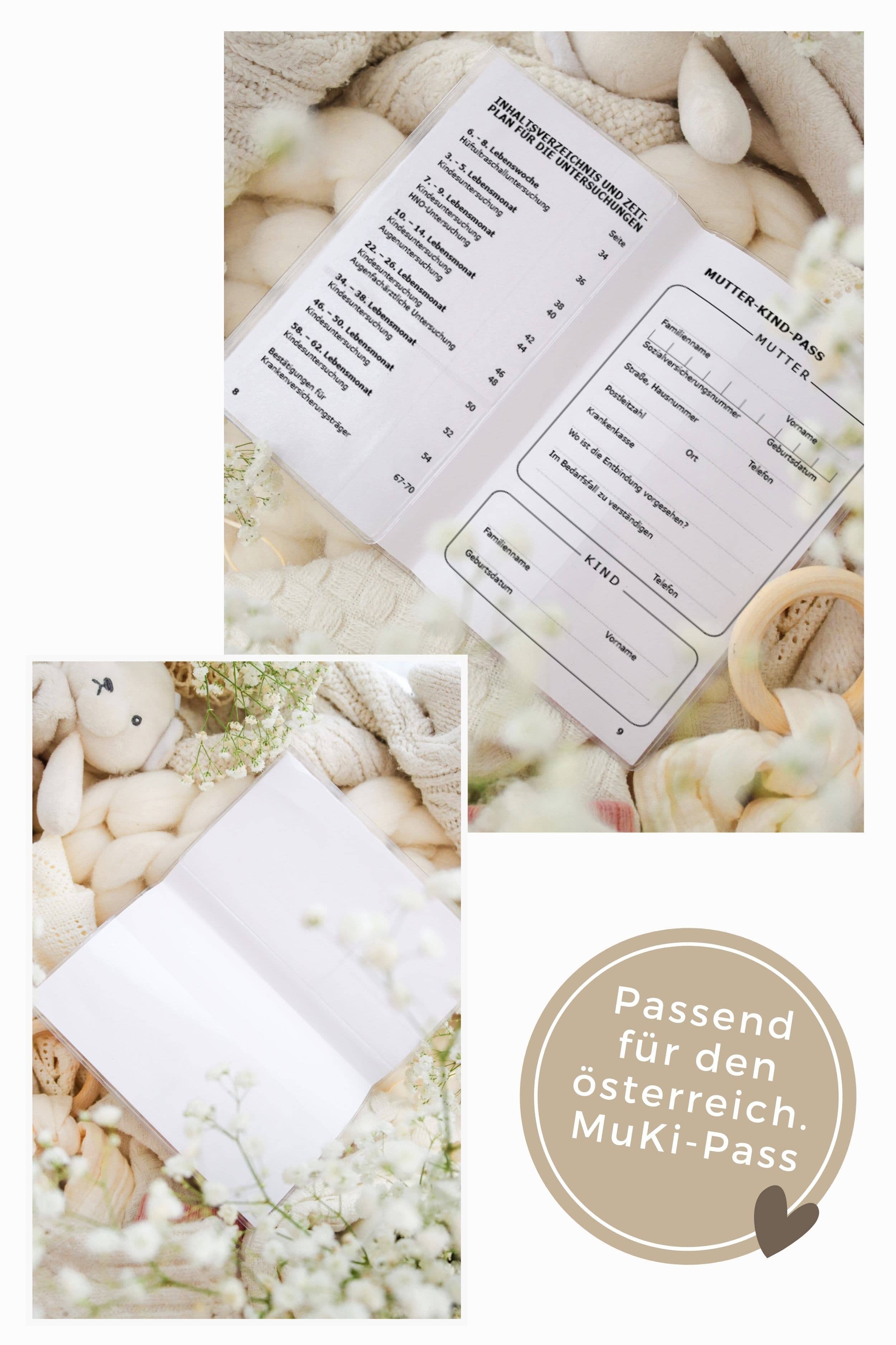 Mutter Kind Pass Hülle Herbstblume