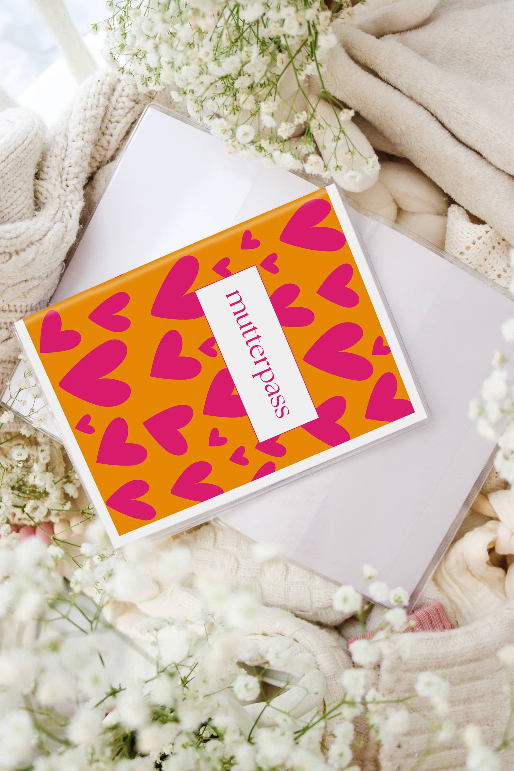 Mutterpasshülle personalisiert Hearts