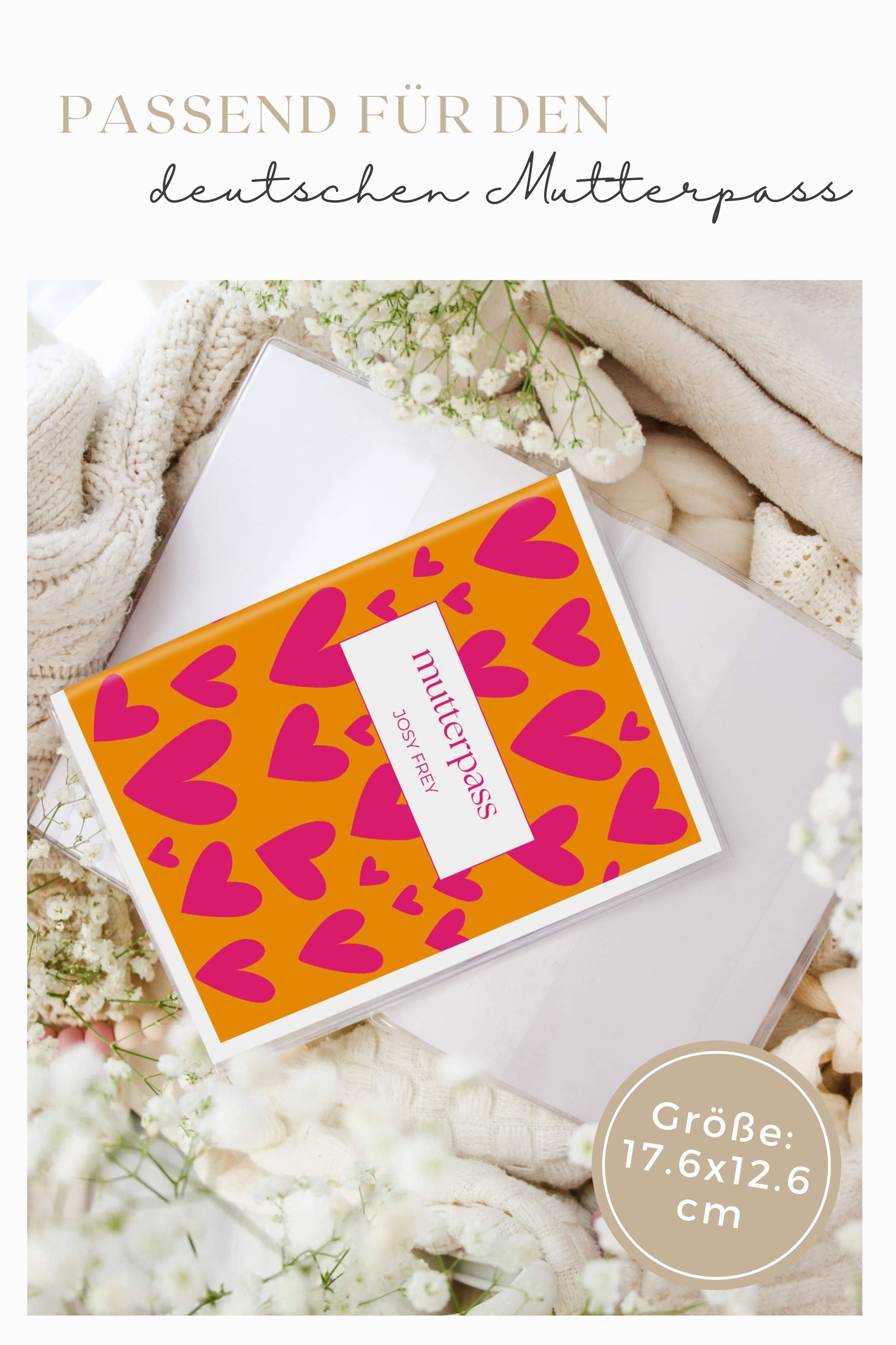 Mutterpasshülle personalisiert Hearts