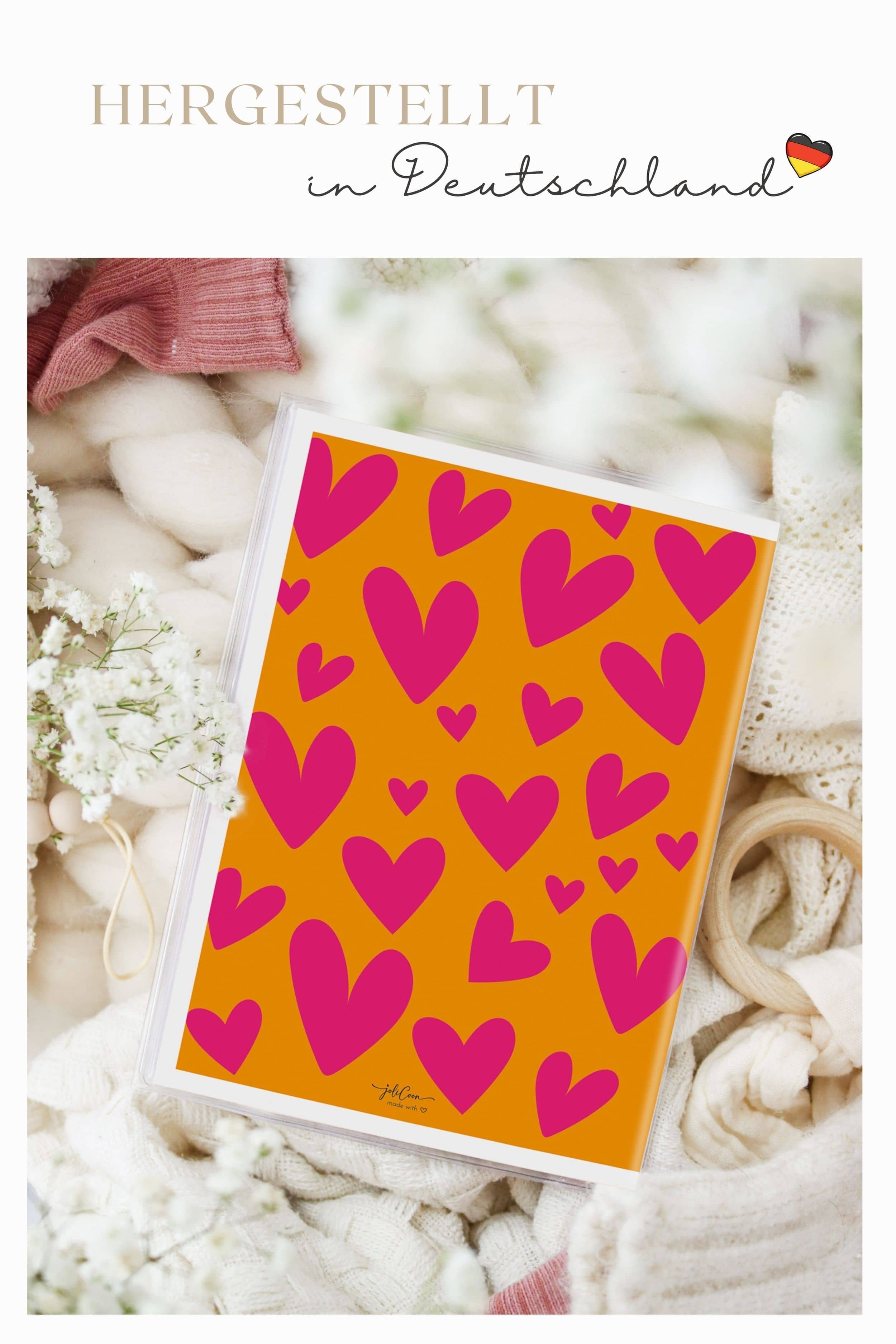 Mutterpasshülle personalisiert Hearts