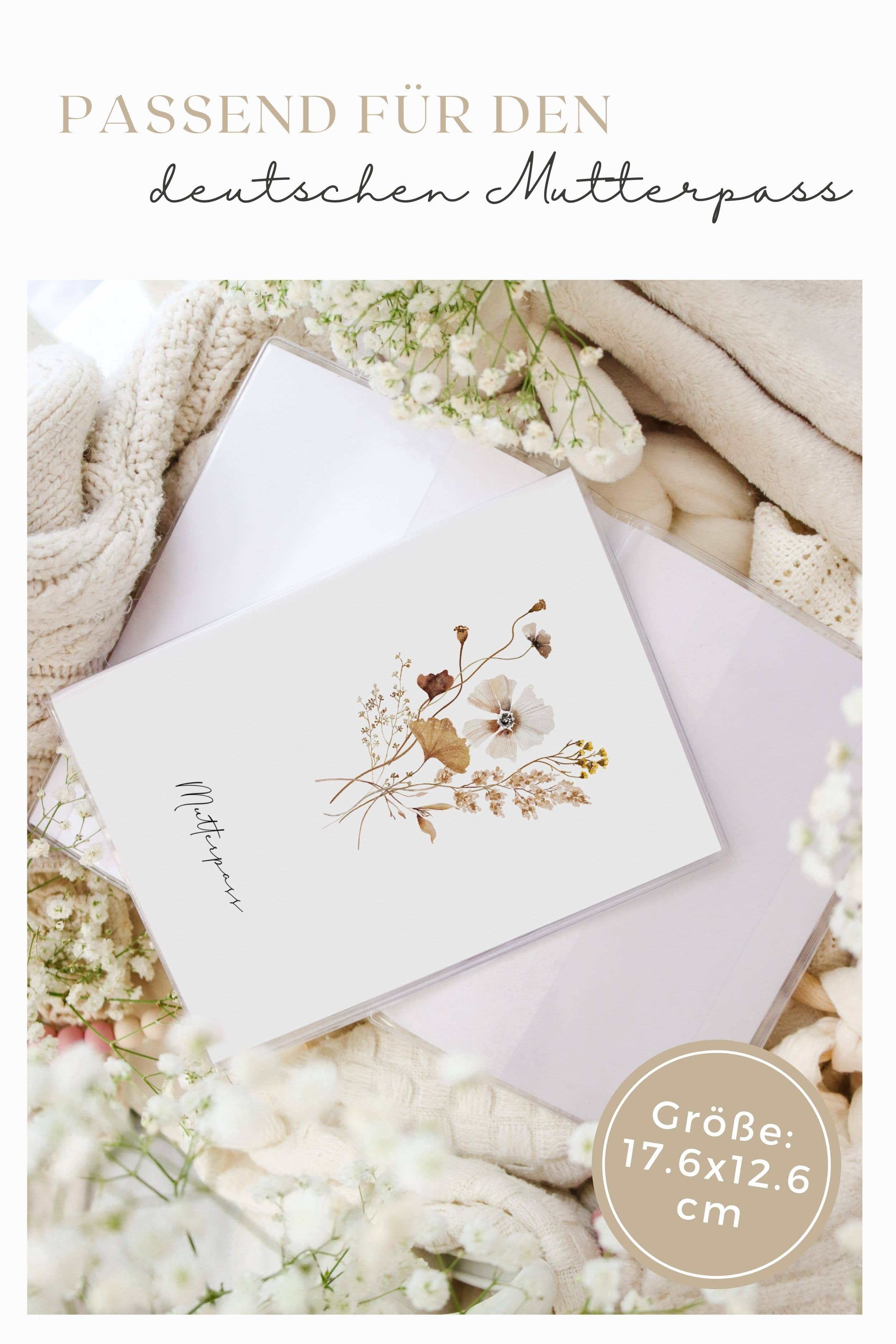 Mutterpasshülle personalisiert Herbstblume