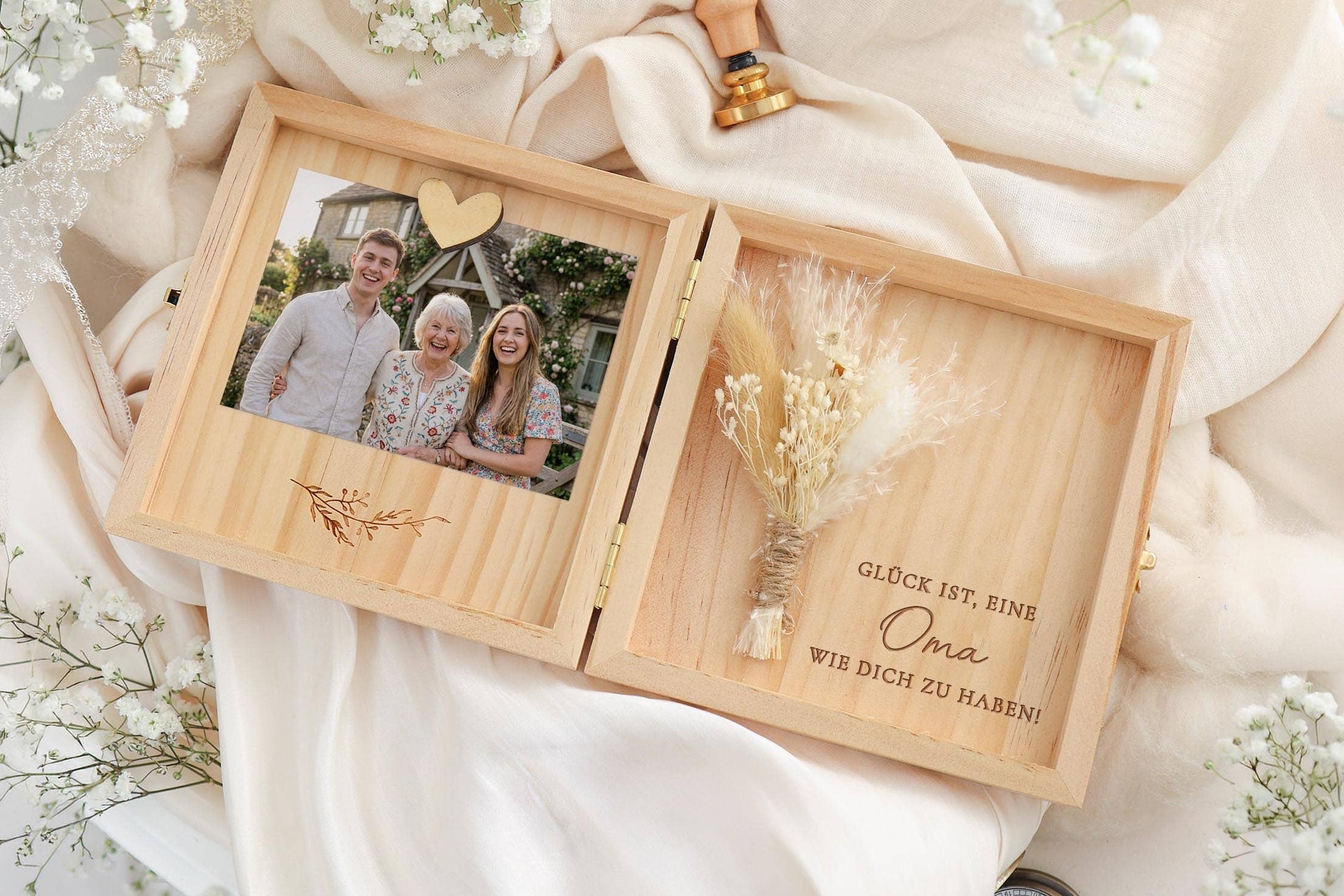 Oma Geschenk Holzbox Glück ist eine Oma wie dich zu haben JoliCoon