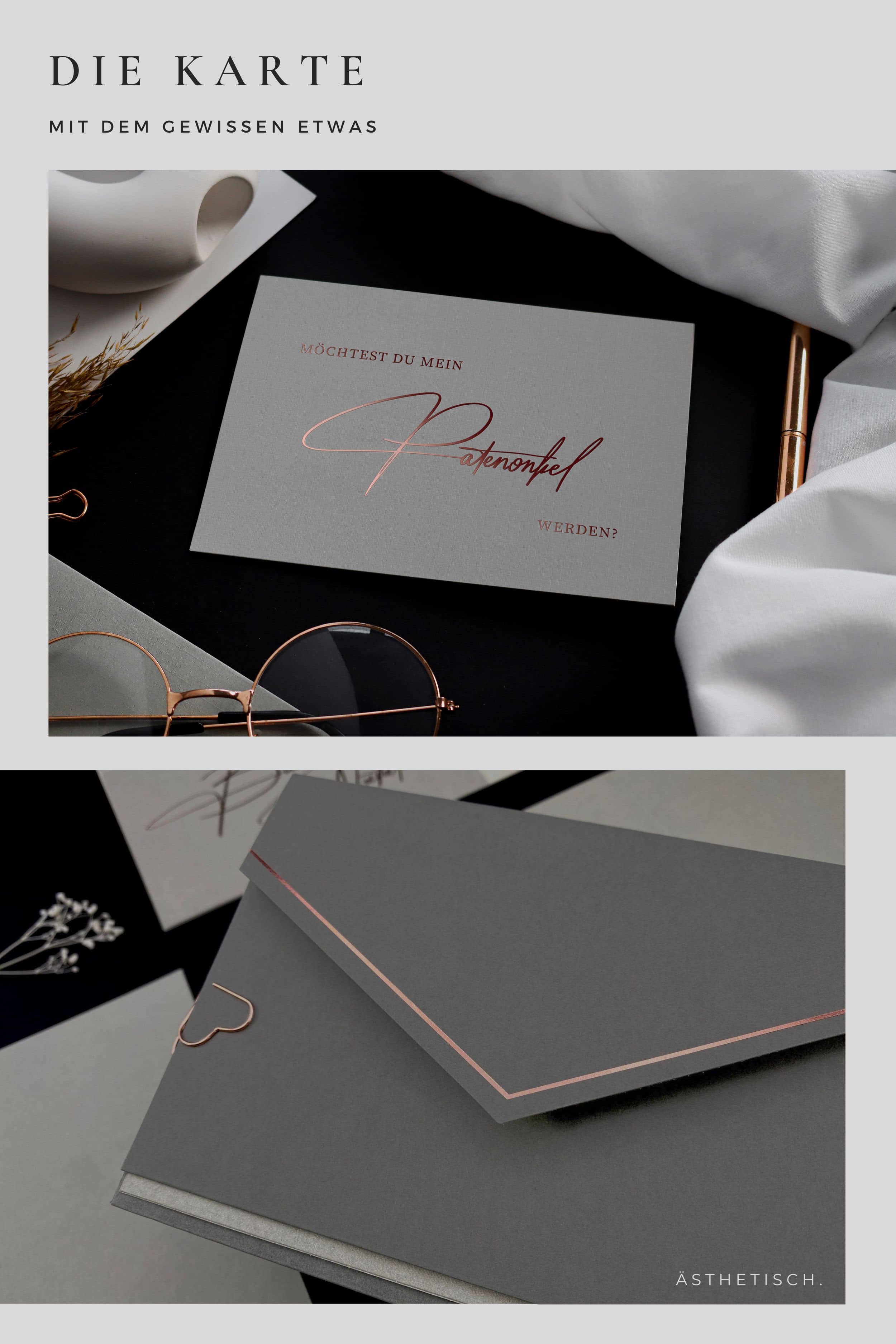 Willst du mein Patenonkel sein Karte GREY