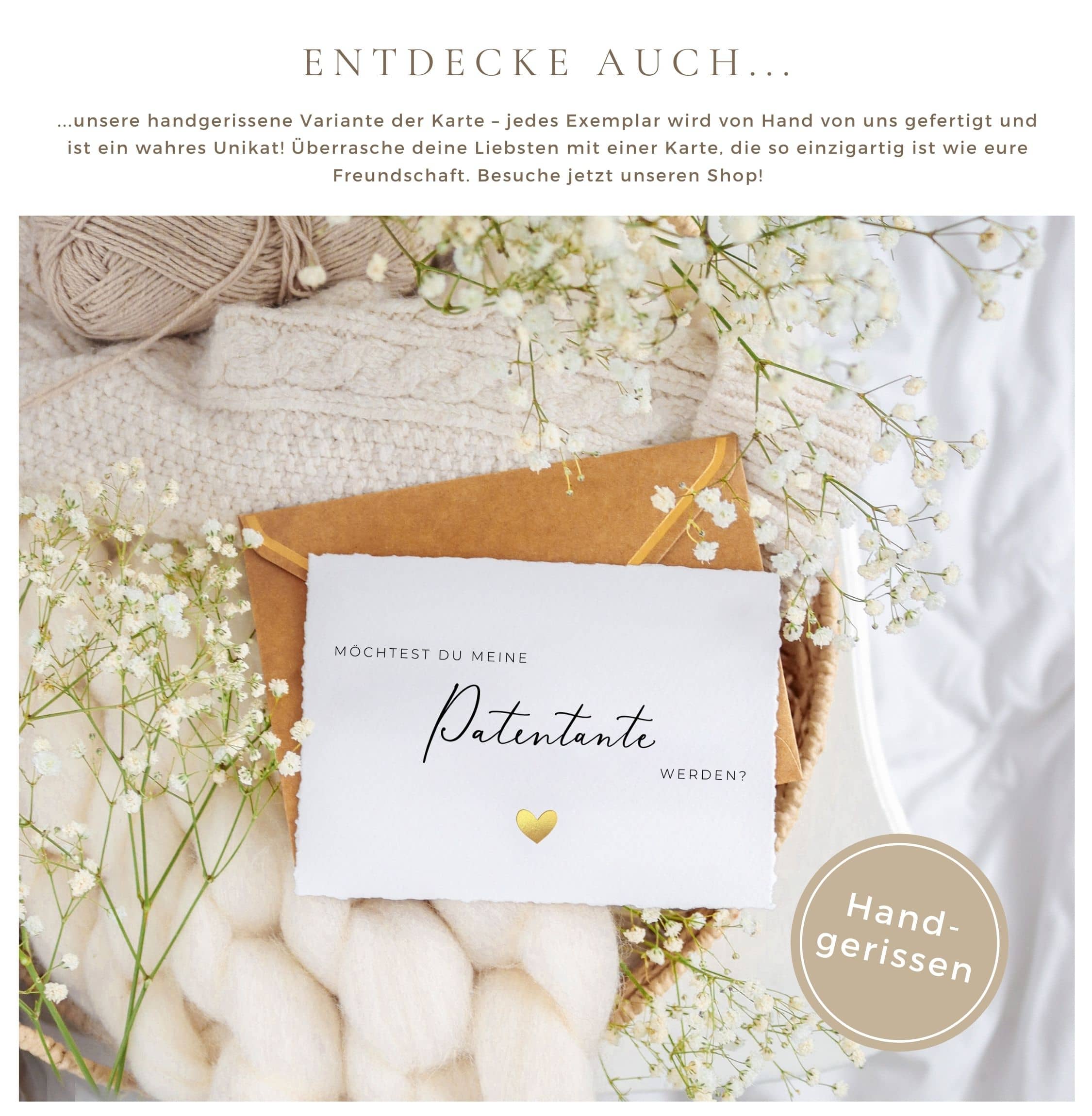Möchtest du meine Patentante sein Karte