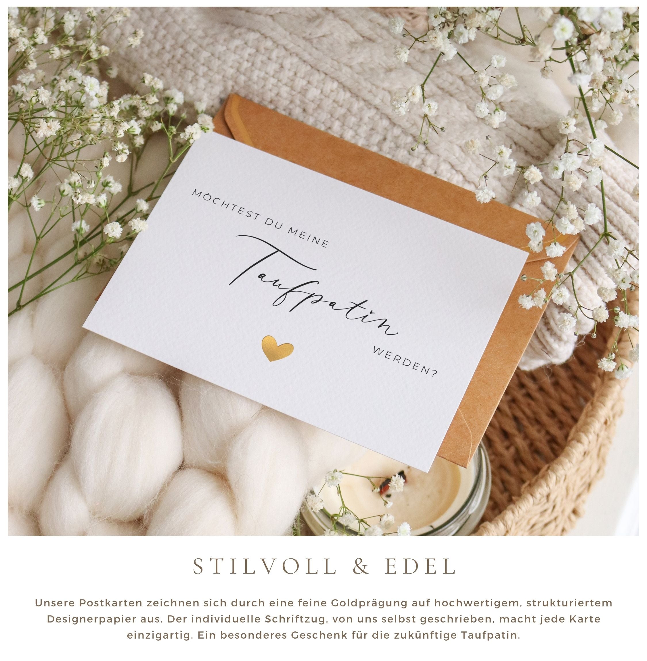 Willst du meine Taufpatin sein Karte