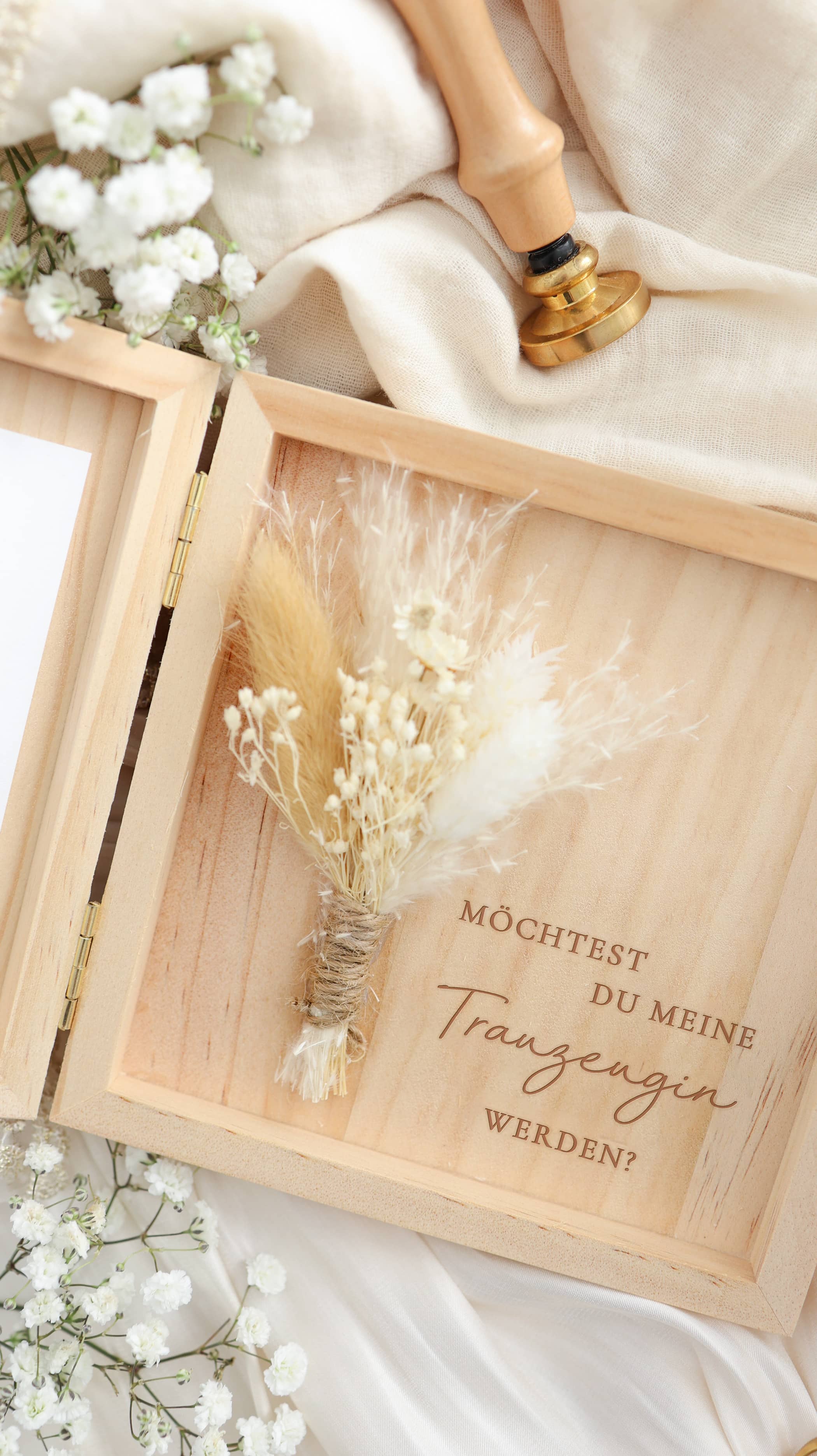Trauzeugin fragen Holzbox