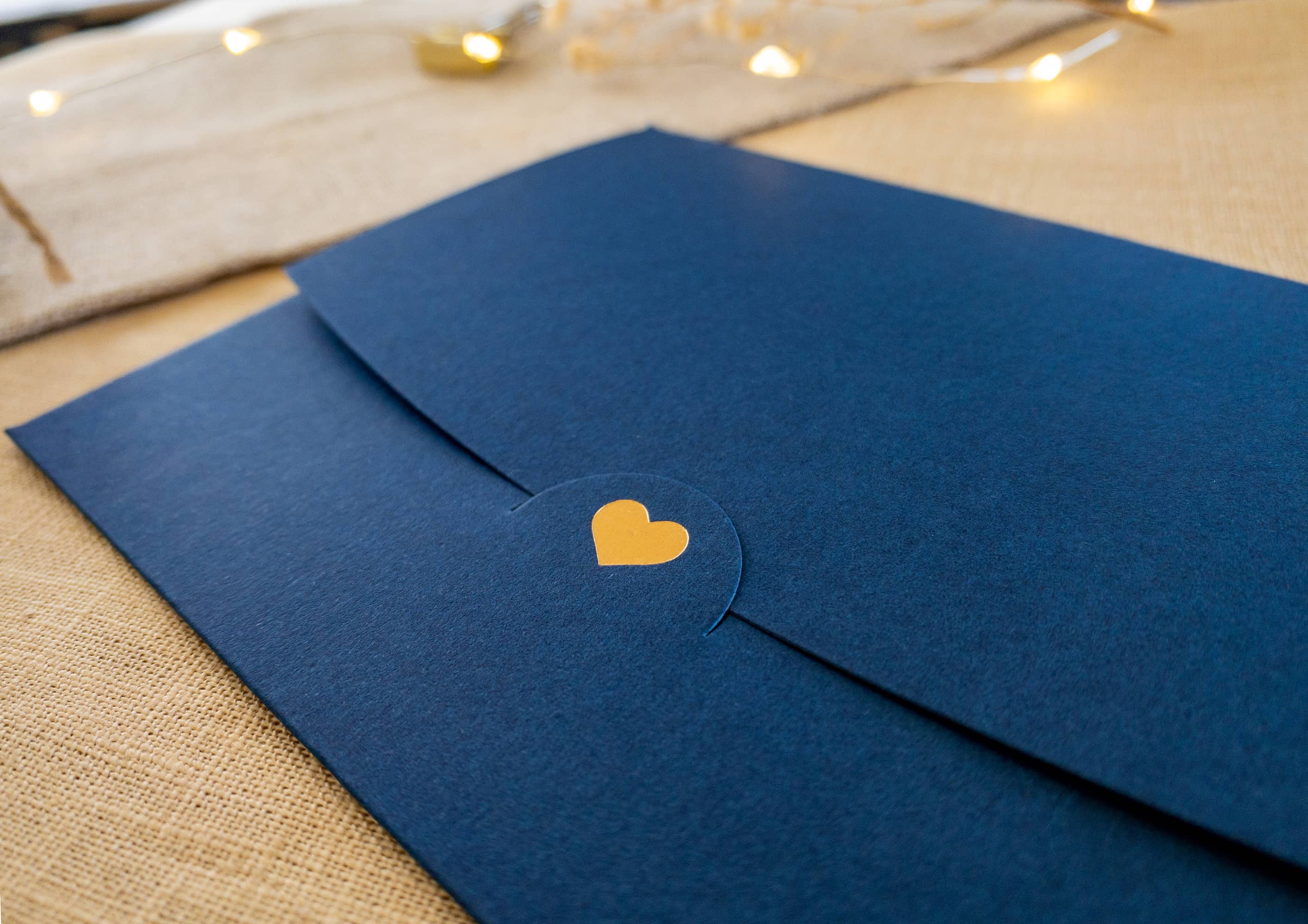 Premium Briefumschläge A6 mit Goldherz