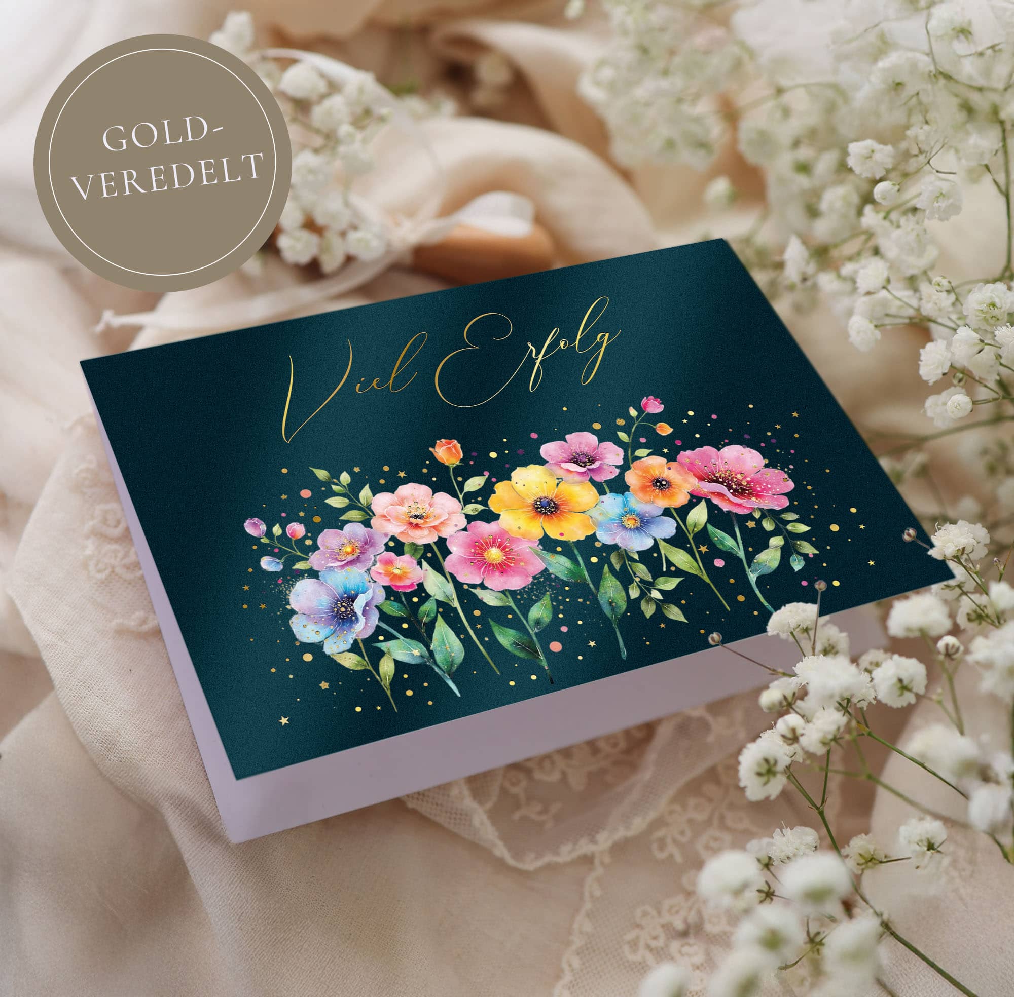 Viel Erfolg Karte STARDUST