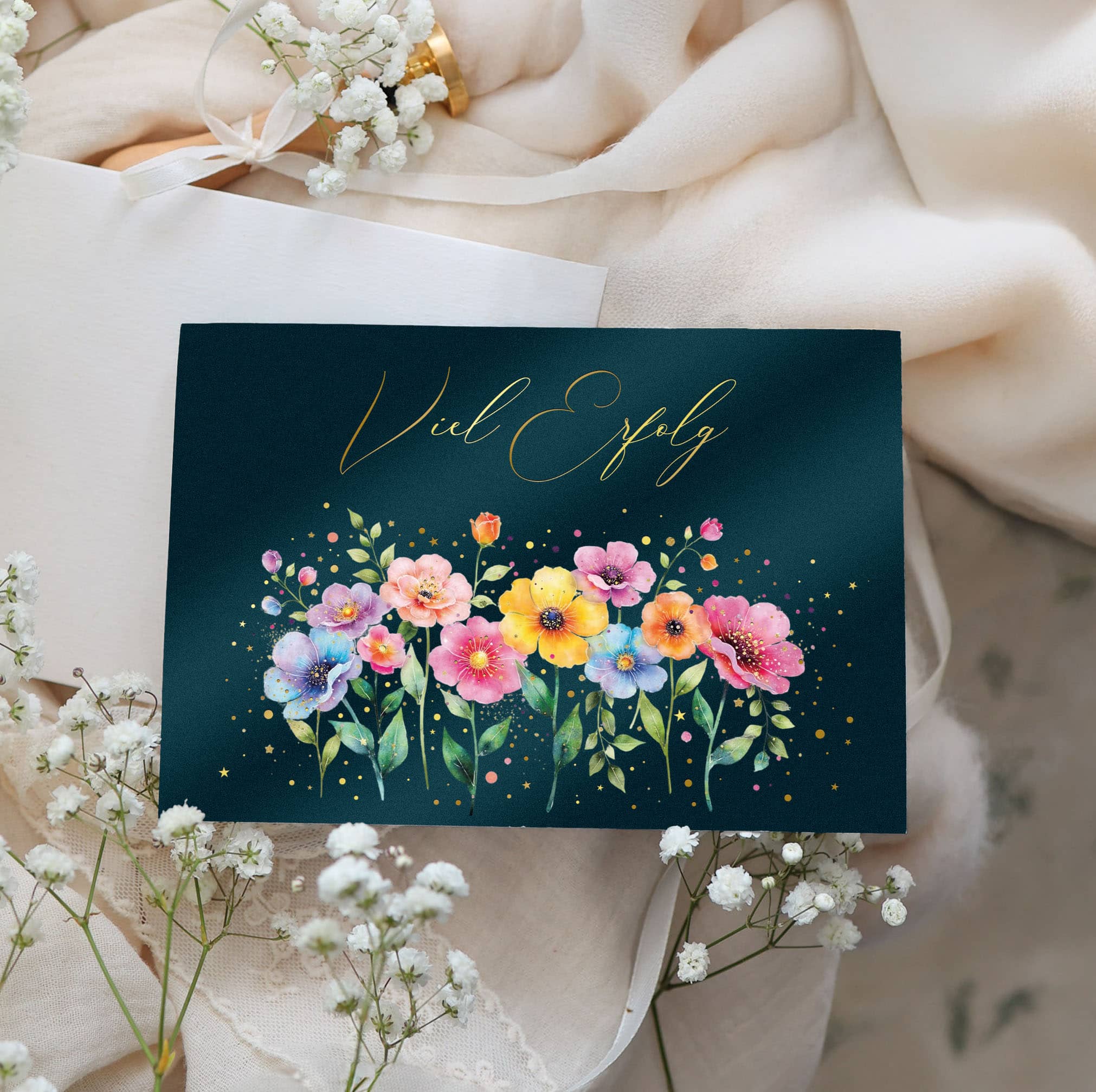 Viel Erfolg Karte STARDUST