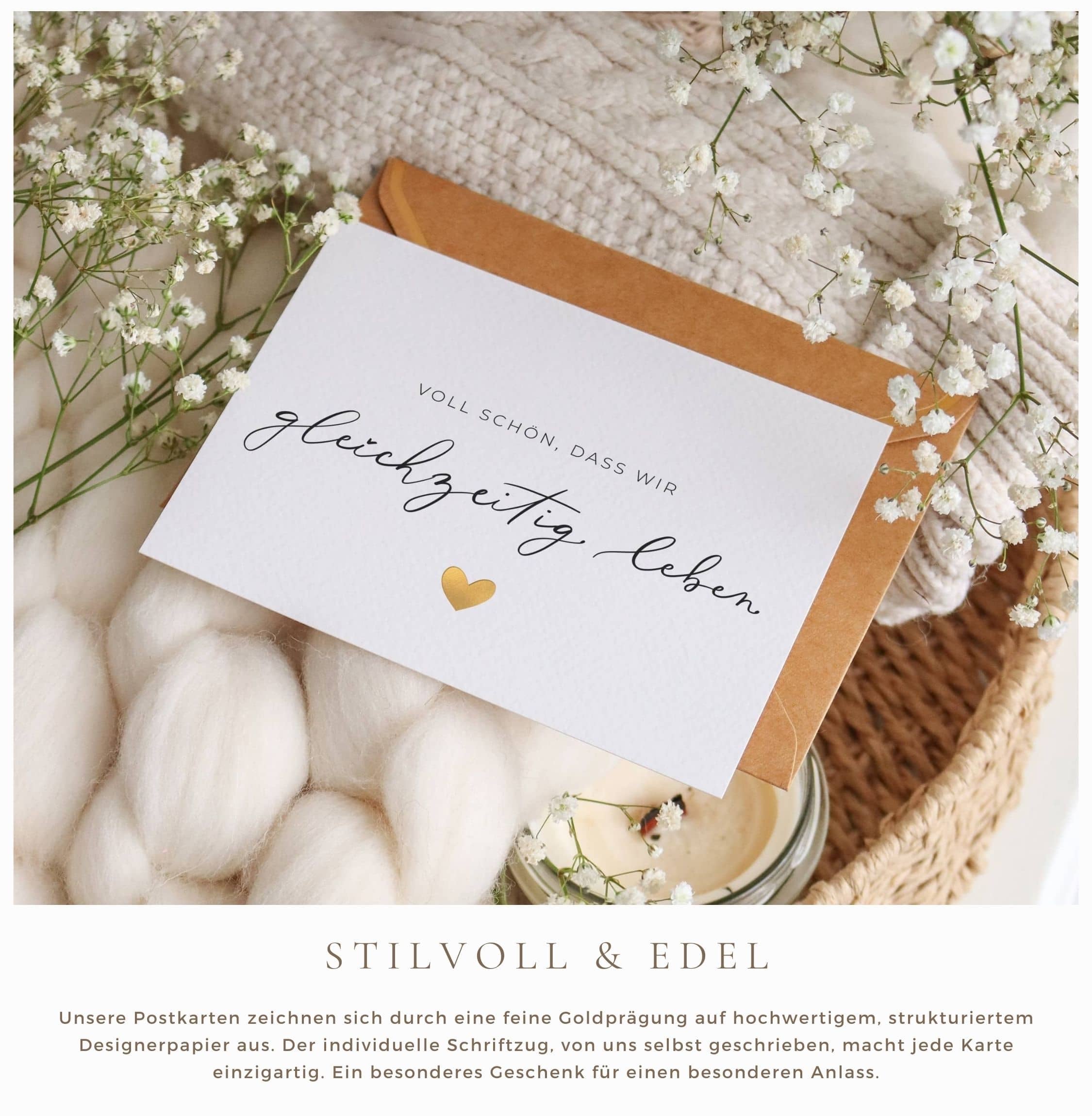 Voll schön, dass wir gleichzeitig leben - Karte