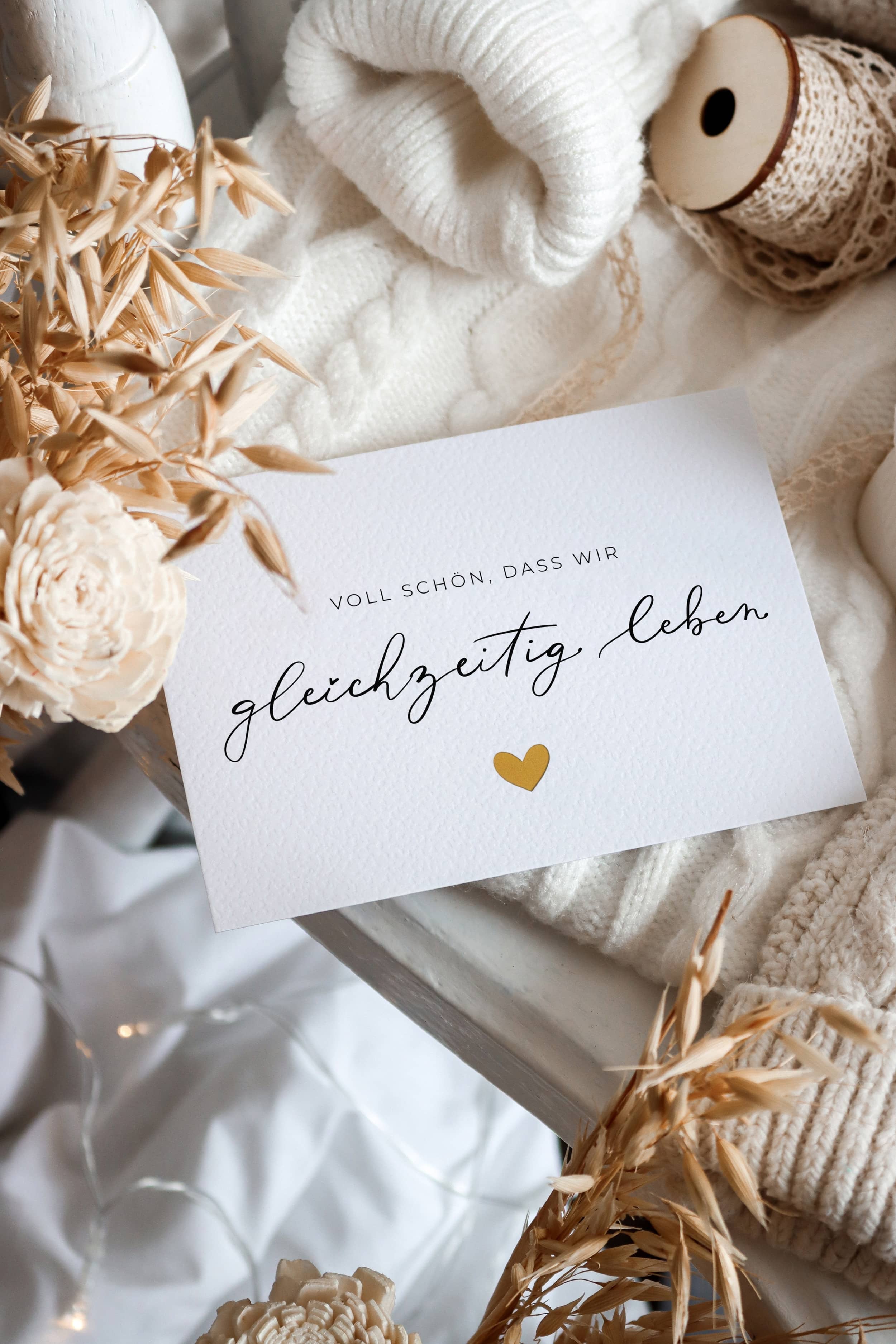 Voll schön, dass wir gleichzeitig leben - Karte