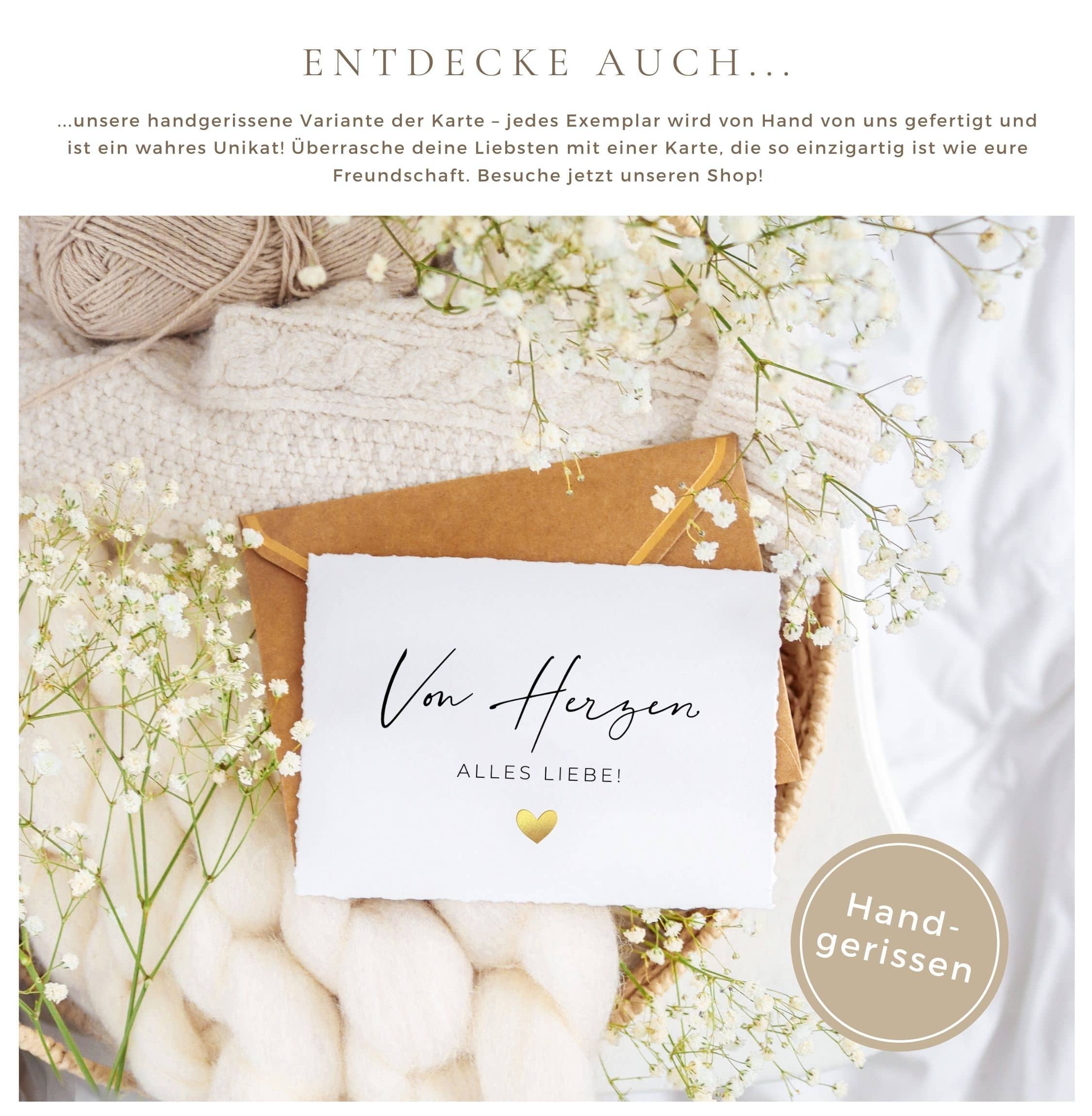 Von Herzen alles Liebe Karte