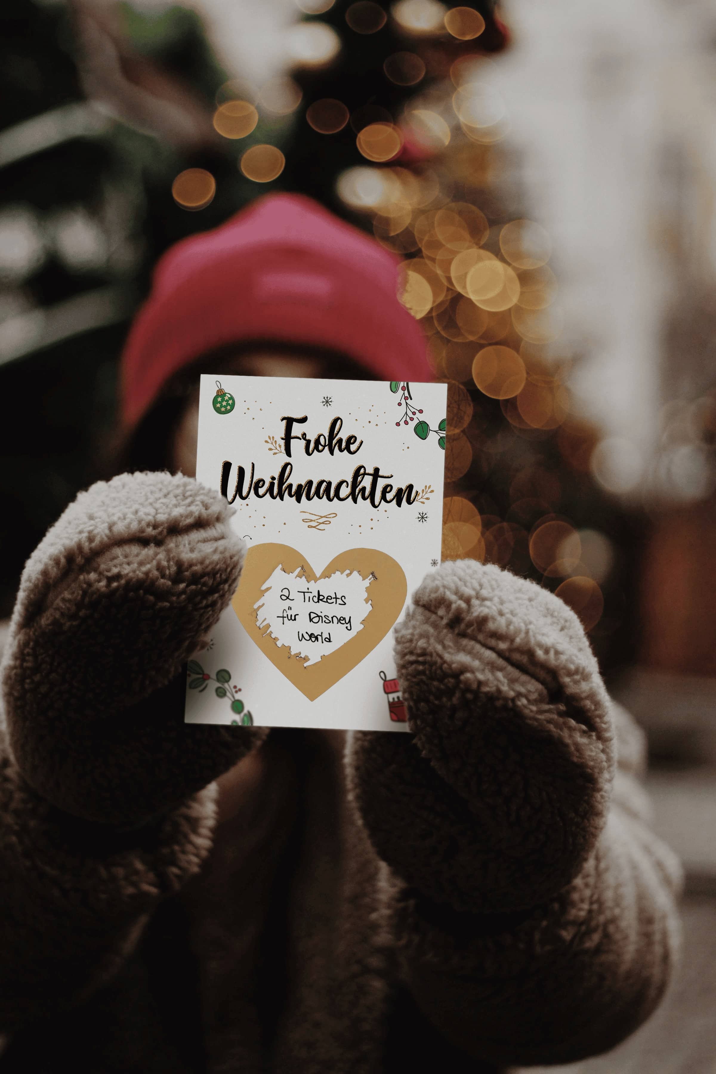 Rubbelkarte Weihnachten Mistelzweig