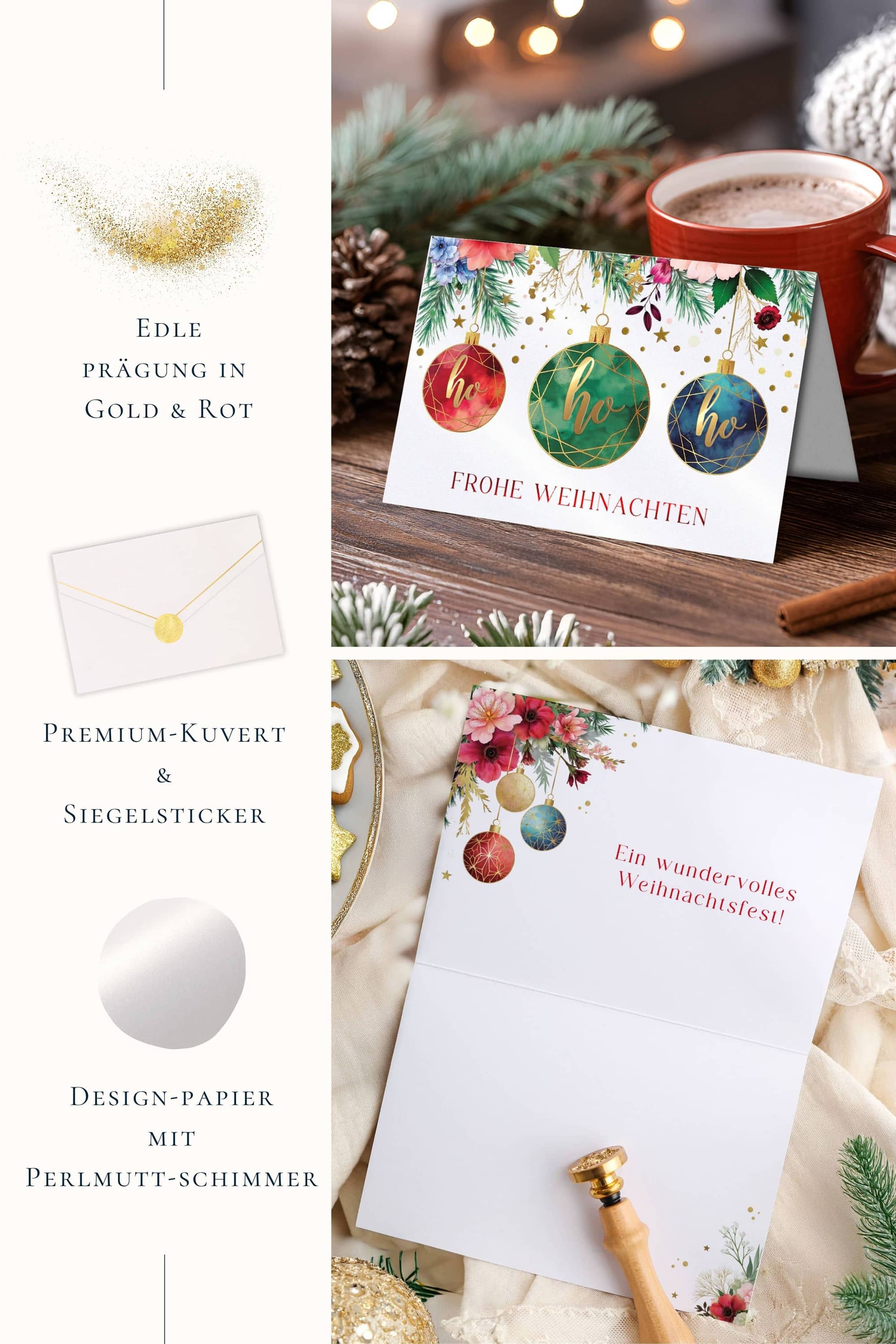 HoHoHo Weihnachtskarte ELEGANT