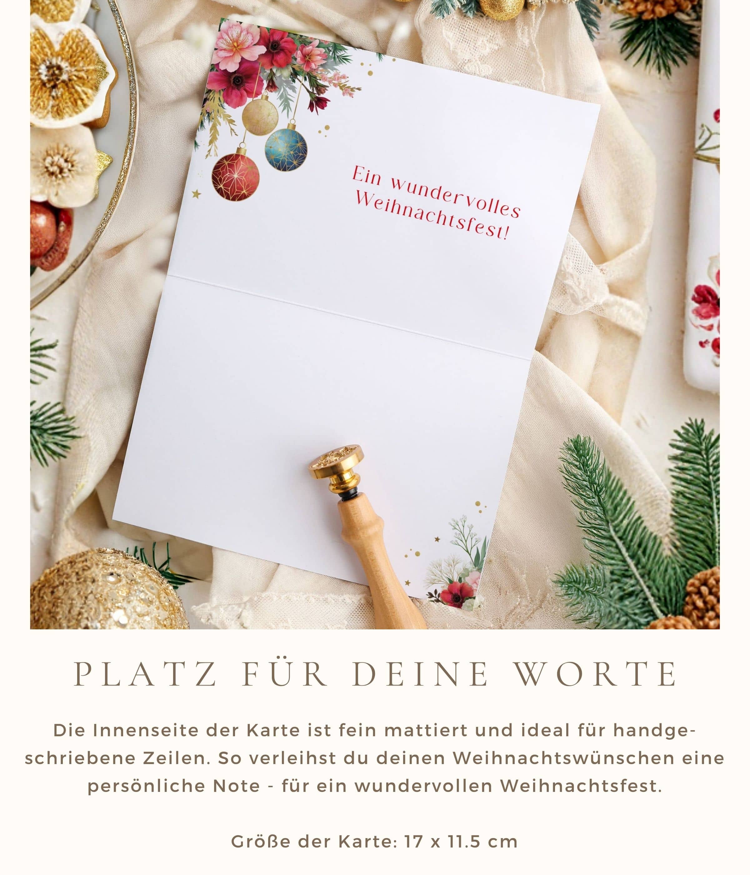 HoHoHo Weihnachtskarte ELEGANT