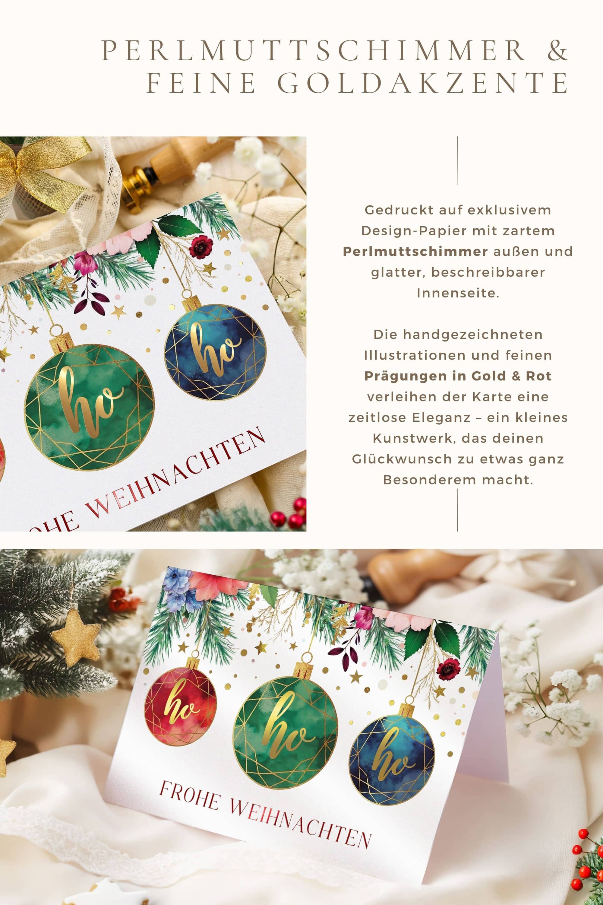 HoHoHo Weihnachtskarte ELEGANT