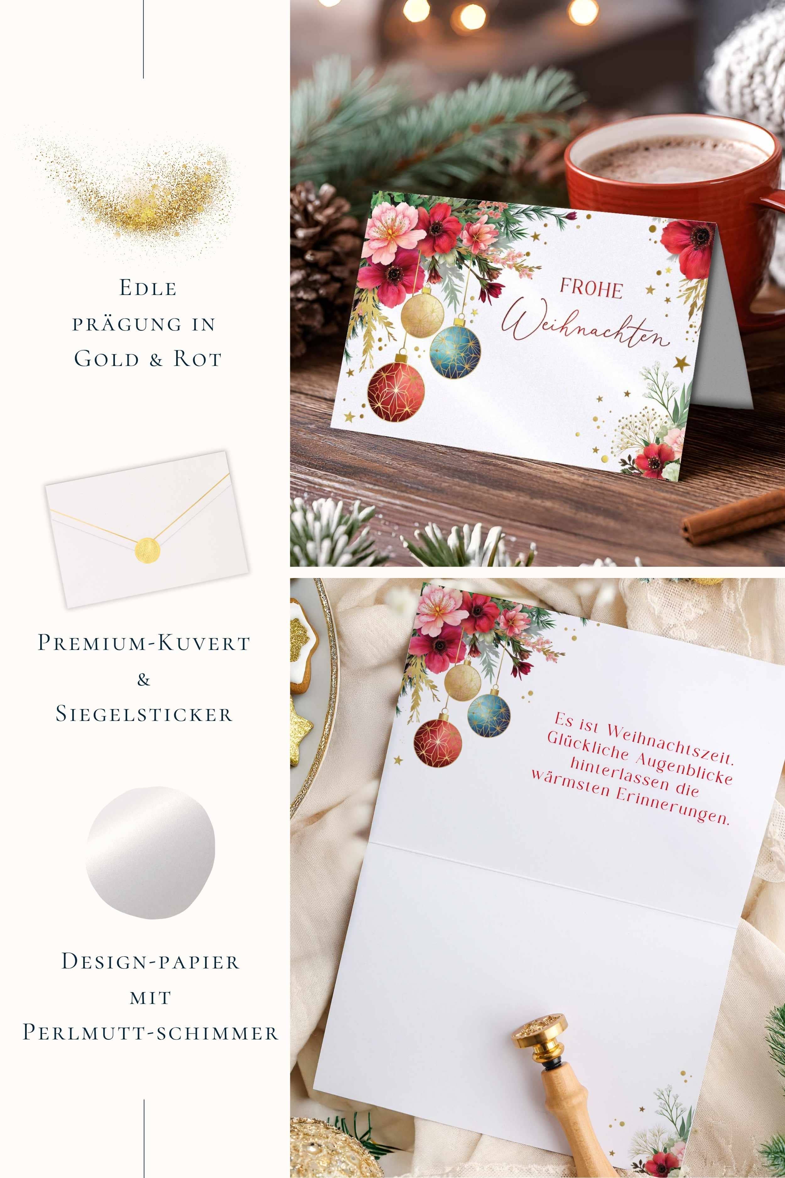 Weihnachtskarte ELEGANT Frohe Weihnachten