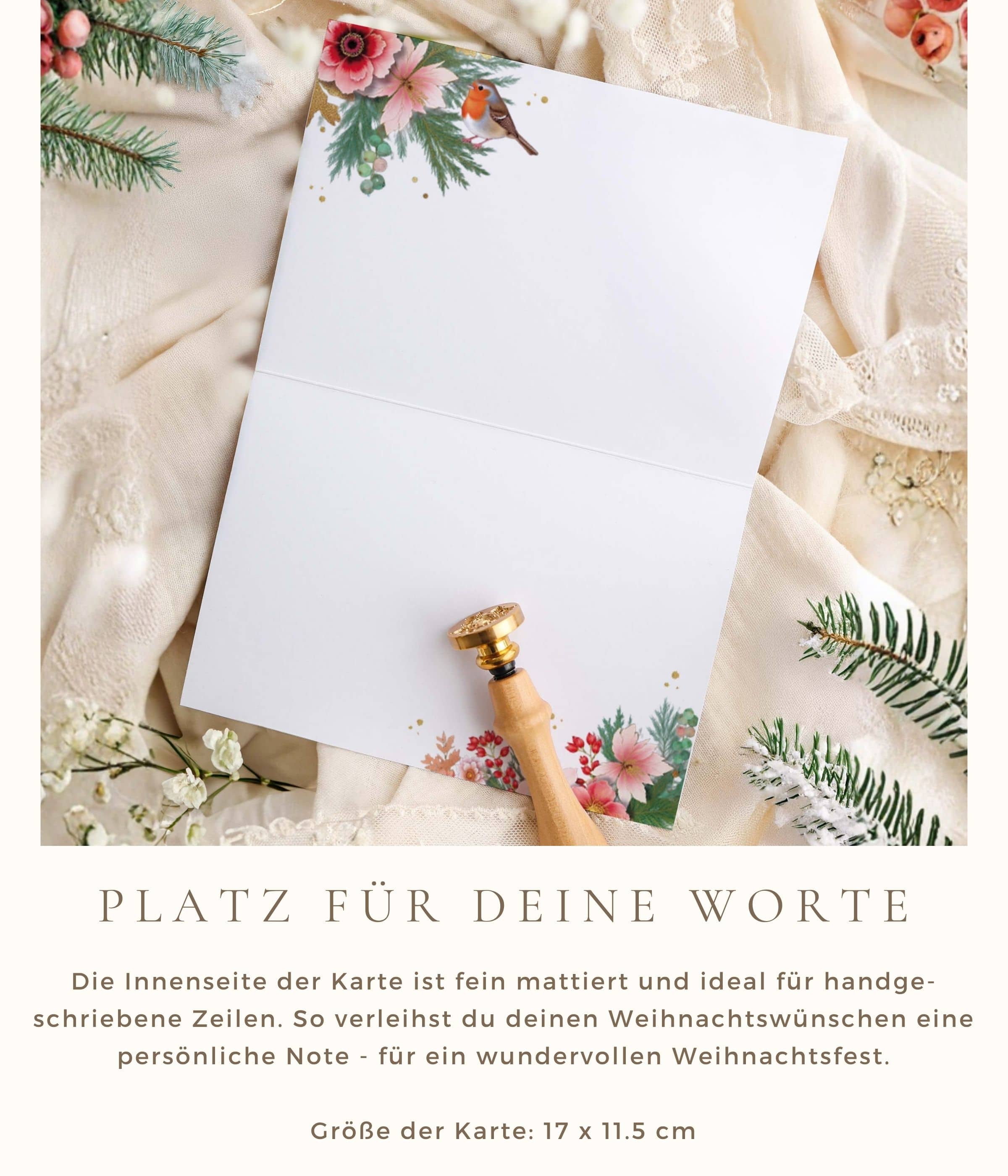 Weihnachtskarte ELEGANT Frohe Weihnachten grün