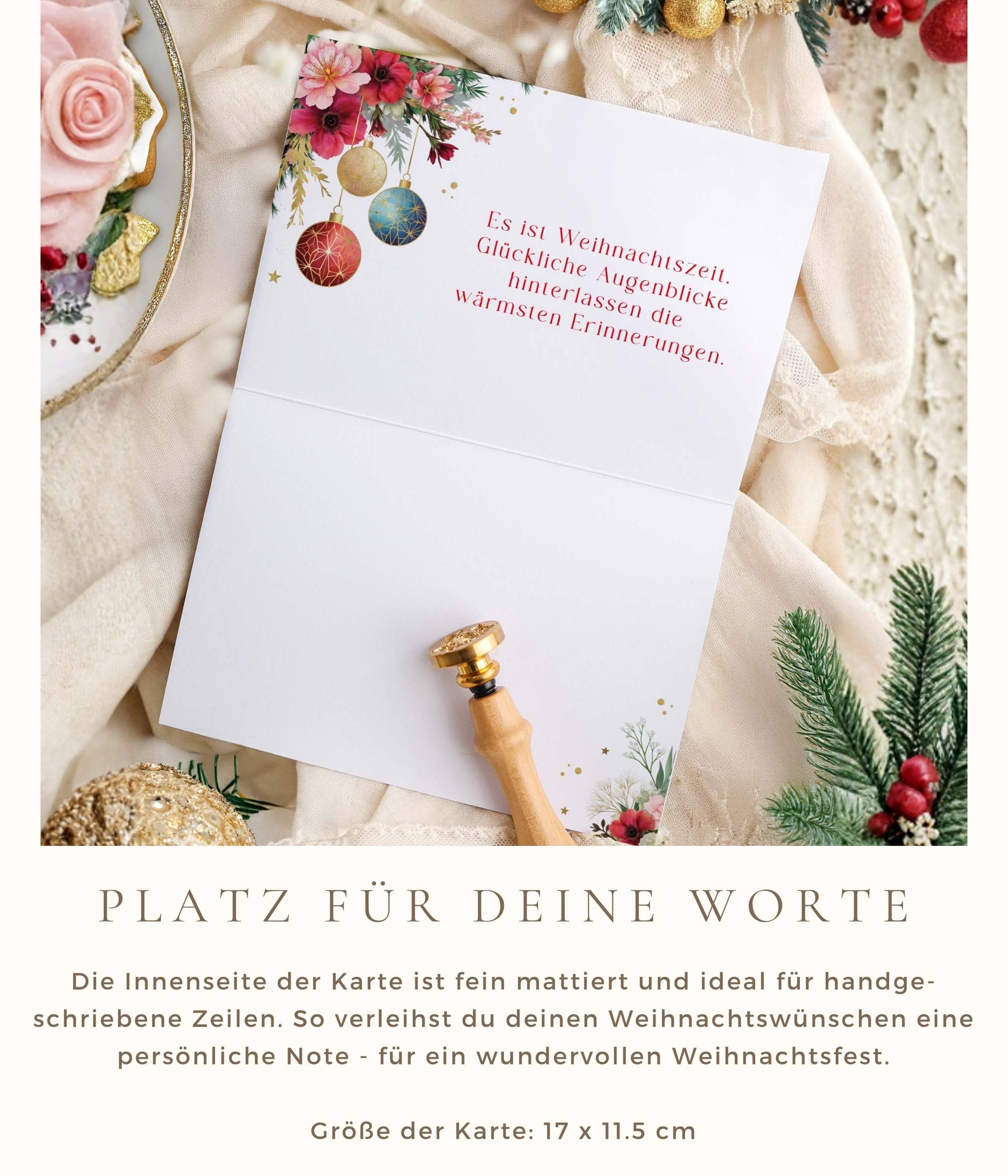 Weihnachtskarte ELEGANT Frohe Weihnachten