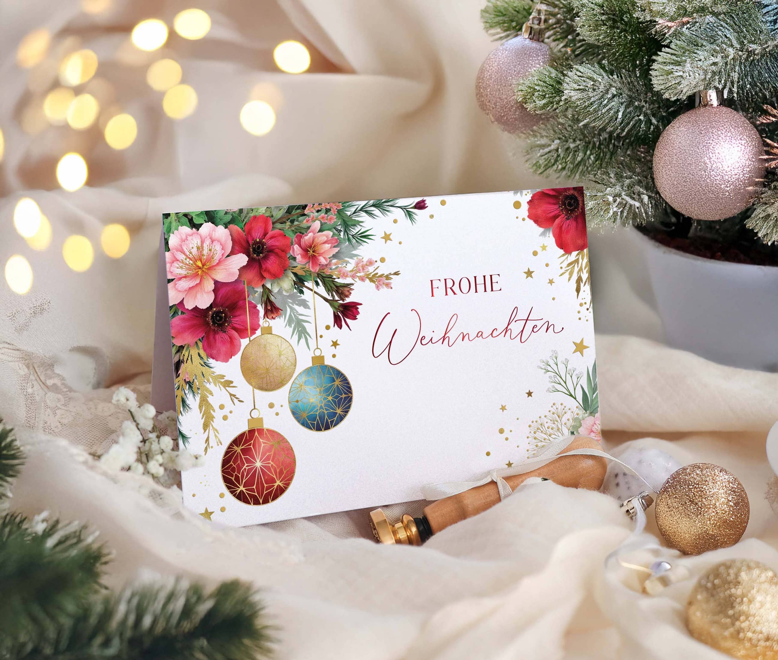 Weihnachtskarte ELEGANT Frohe Weihnachten