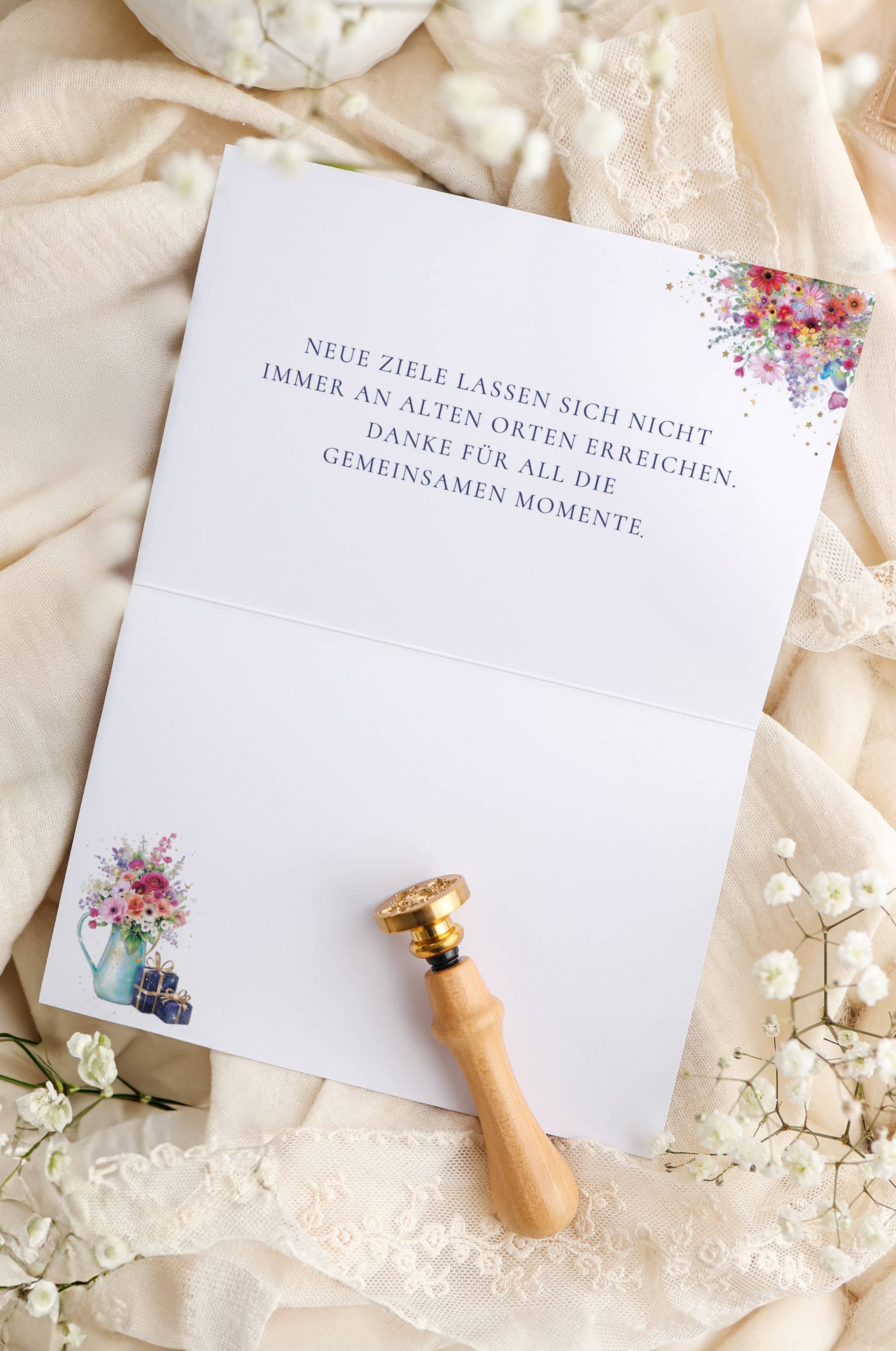 Abschiedskarte STARDUST Blumen