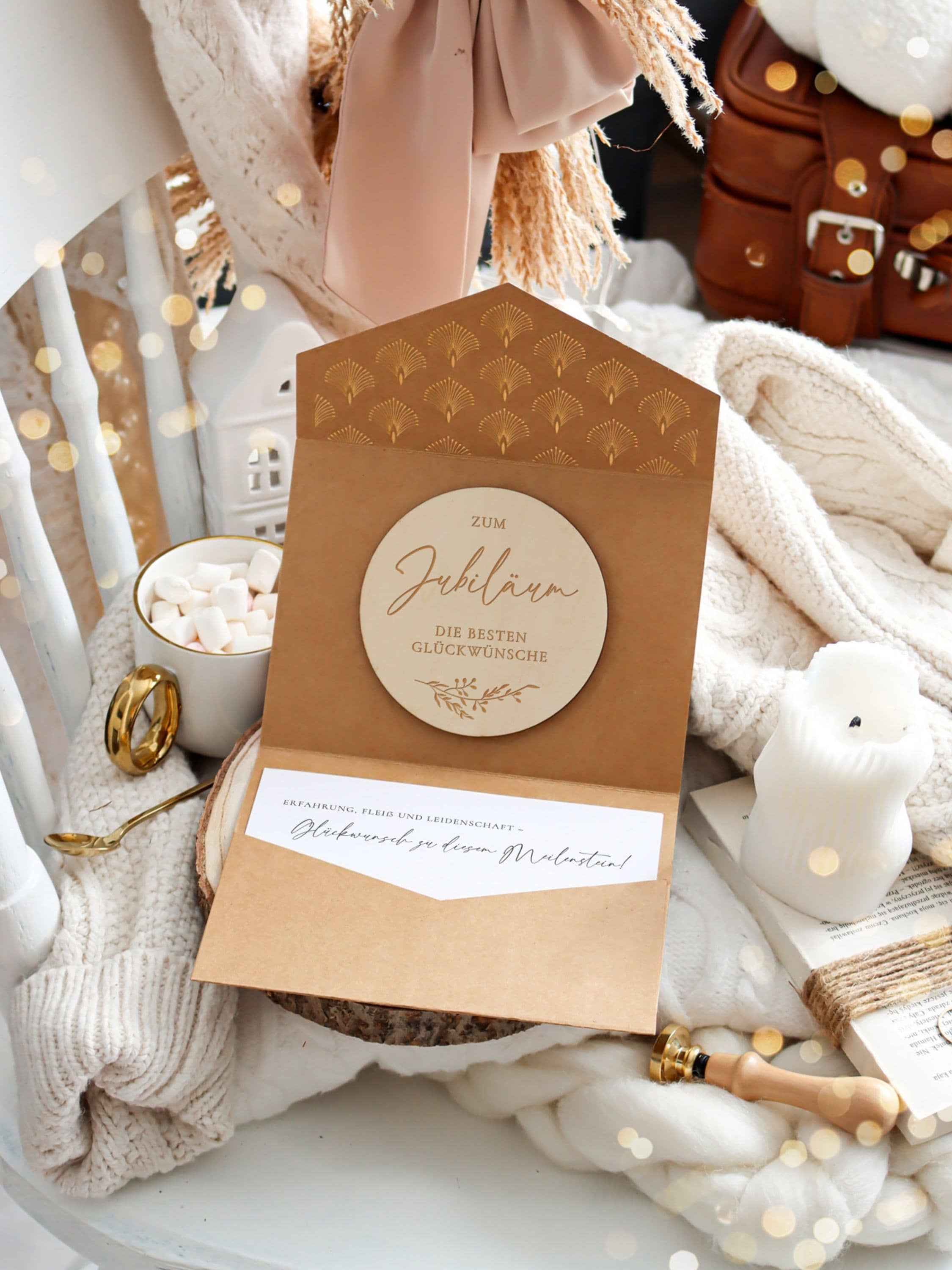 Jubiläum Holzscheibe