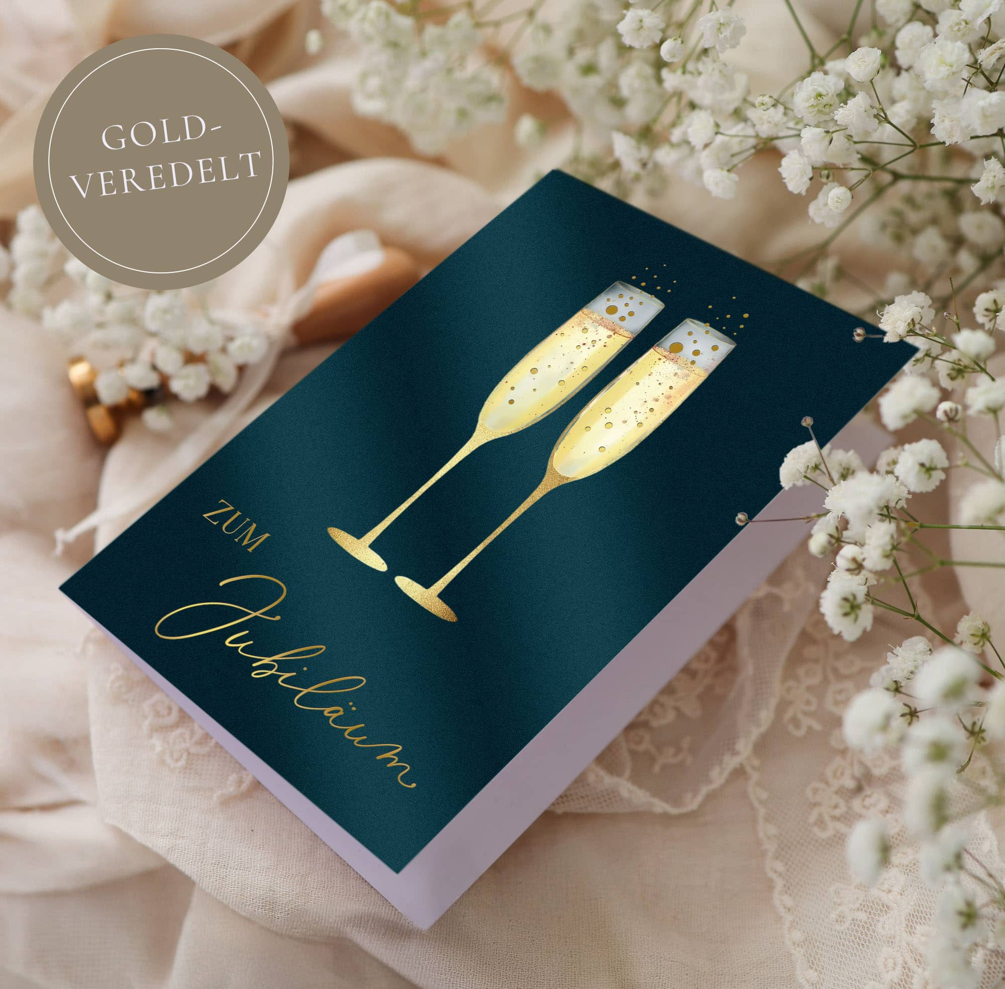 Zum Jubiläum Karte ELEGANT