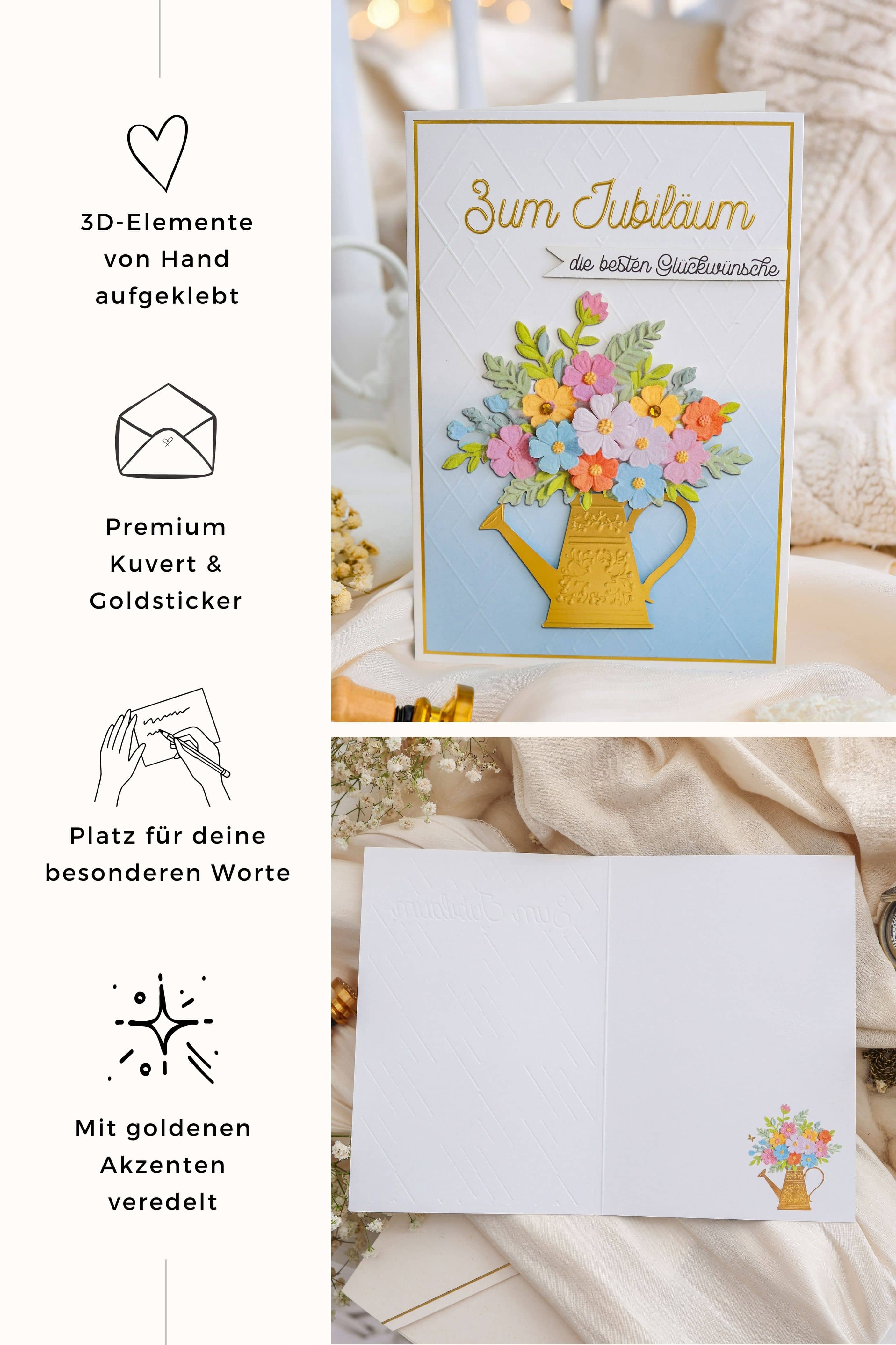 3D Jubiläumskarte SIGNATURE Gießkanne