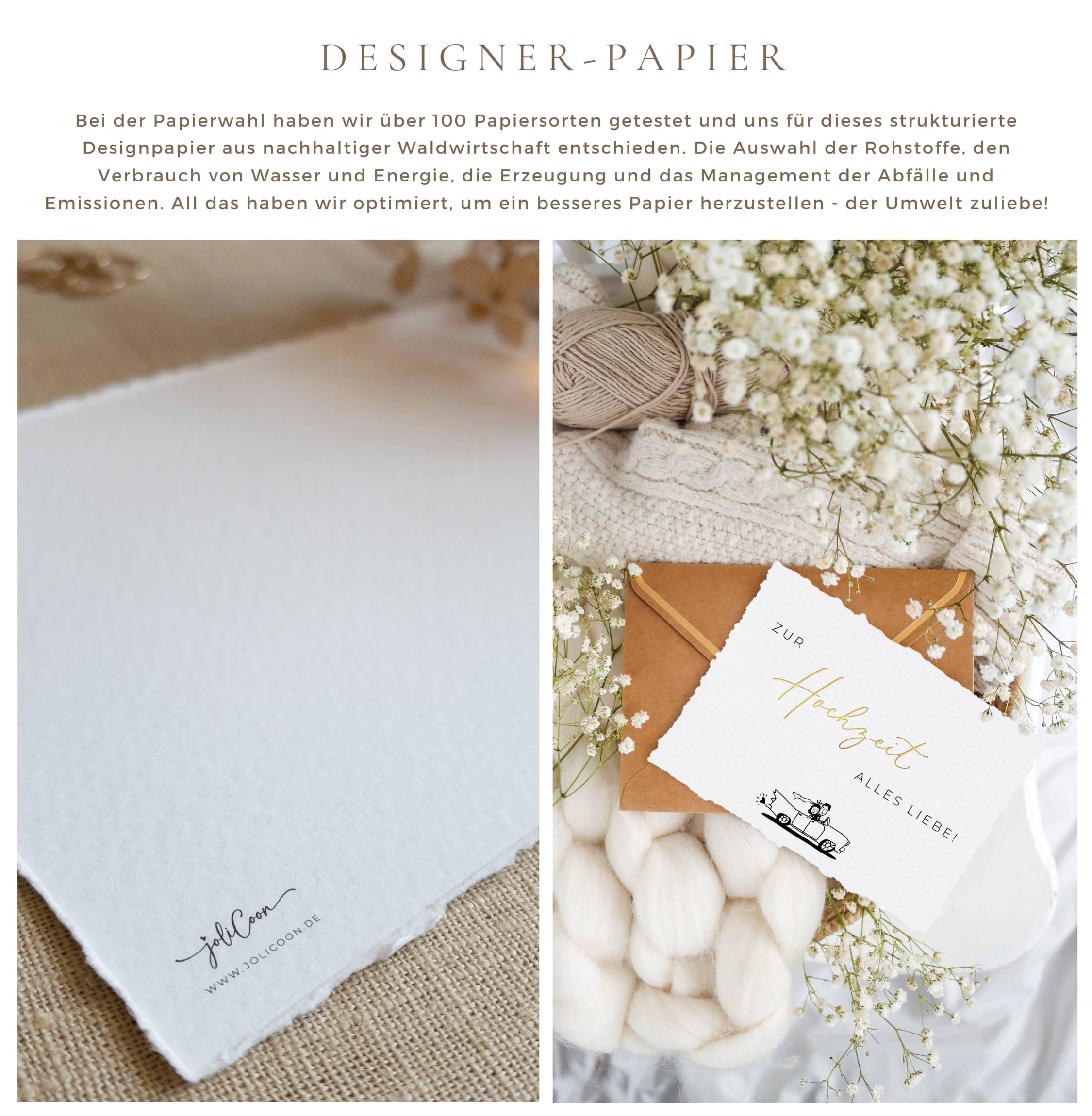 Zur Hochzeit alles Liebe Hochzeitskarte handgerissen