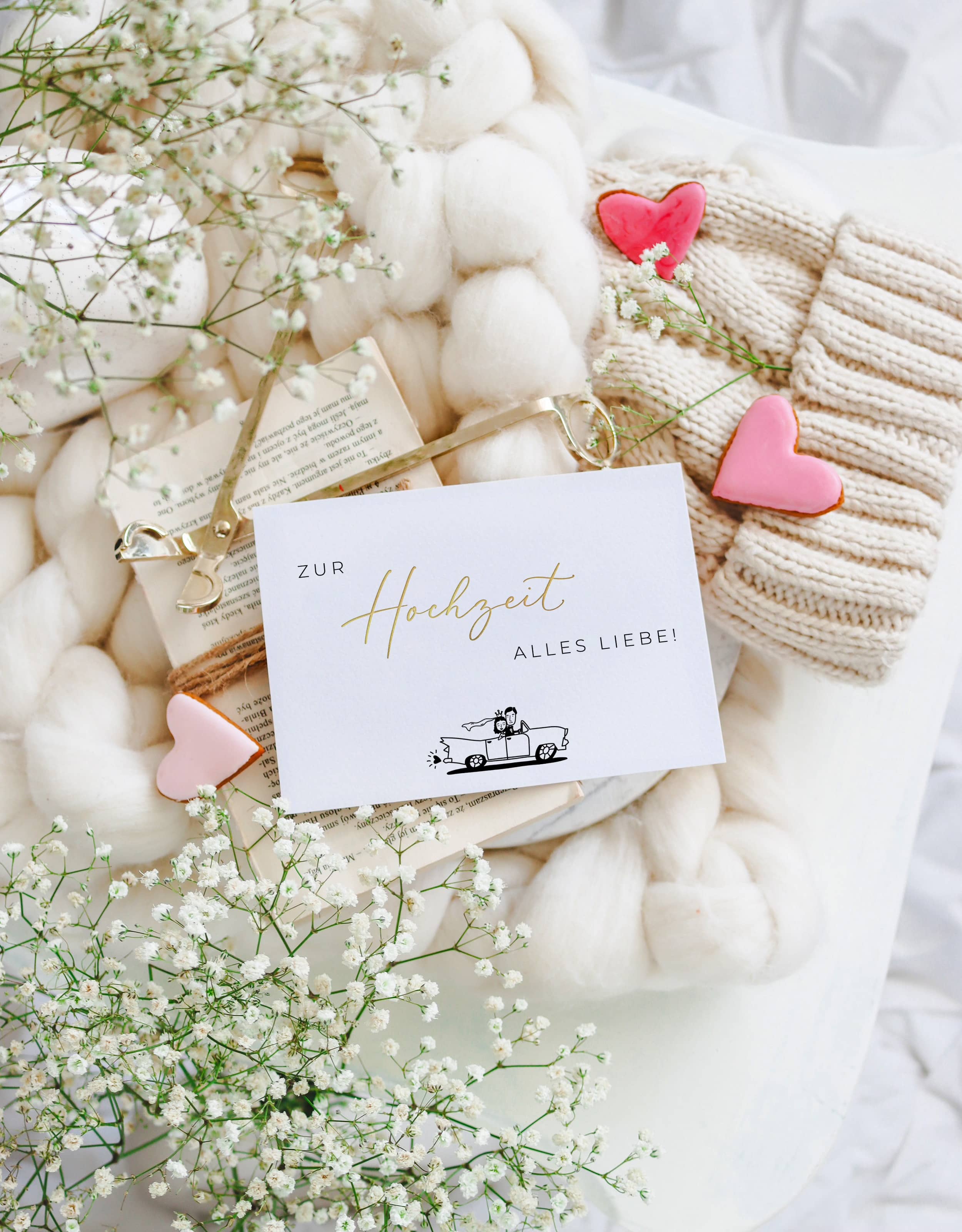 Zur Hochzeit alles Liebe Hochzeitskarte