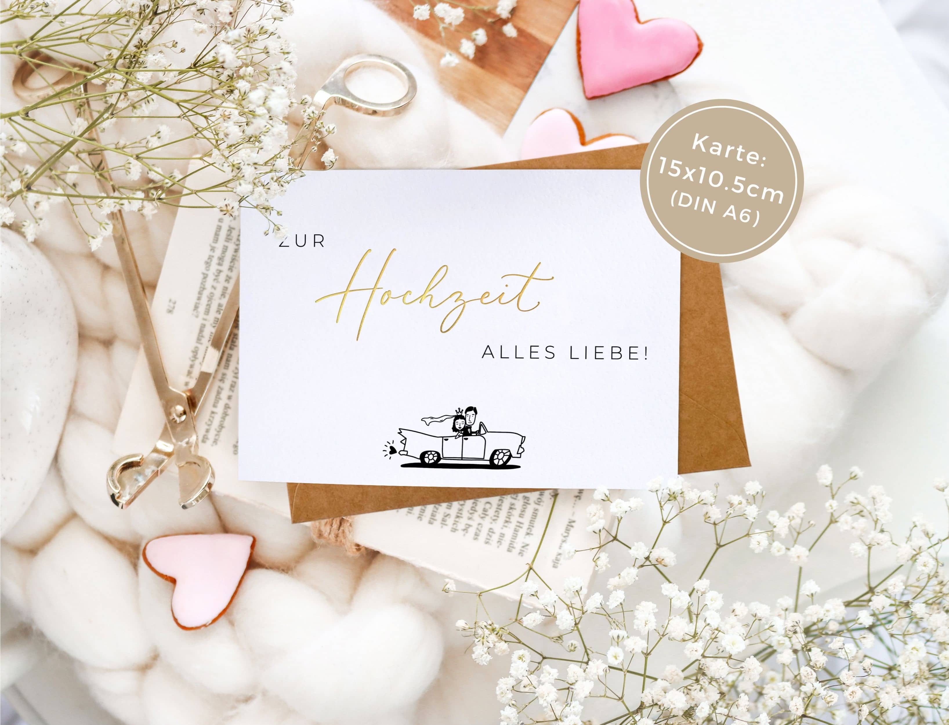 Zur Hochzeit alles Liebe Hochzeitskarte