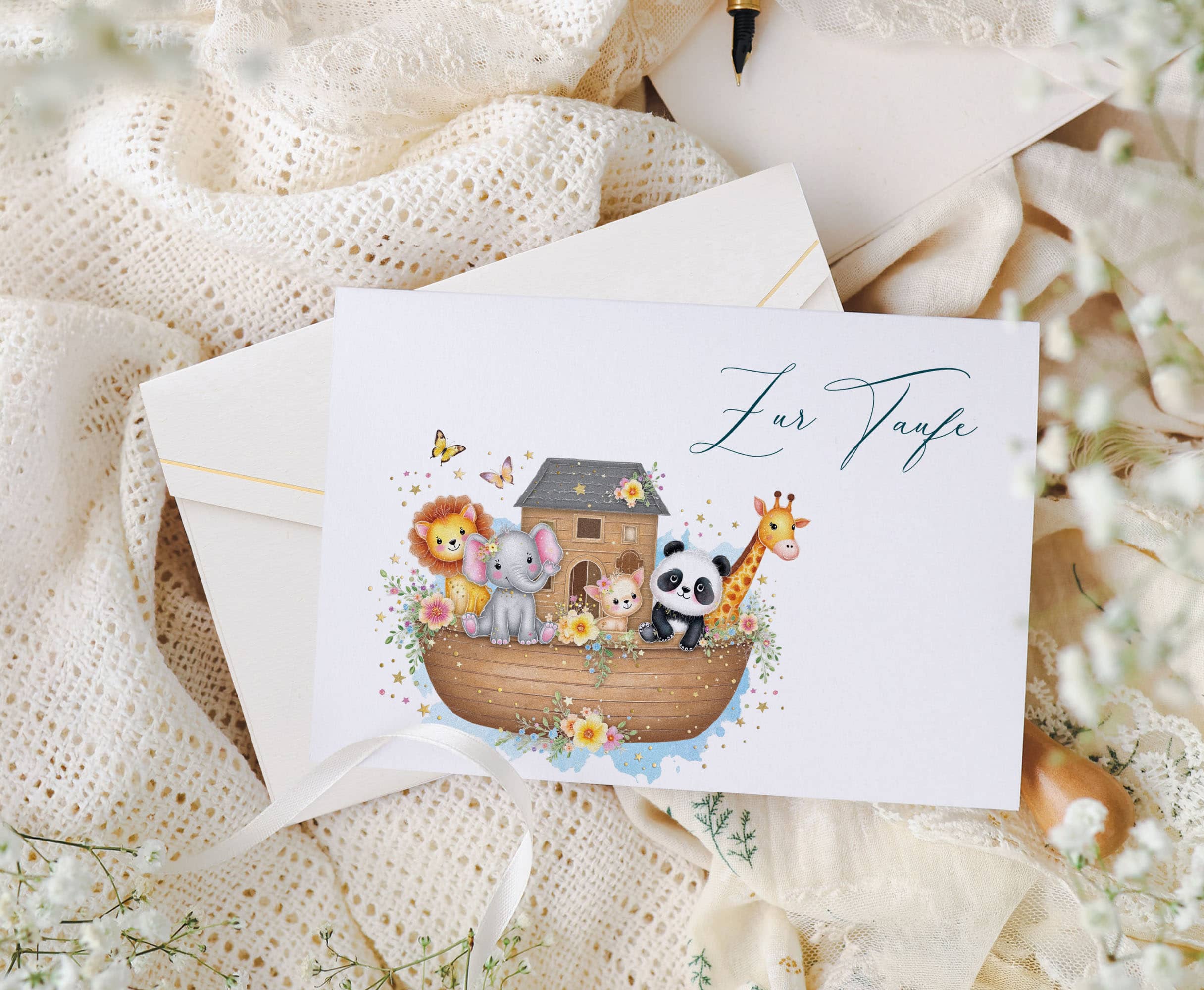 Zur Taufe Karte STARDUST