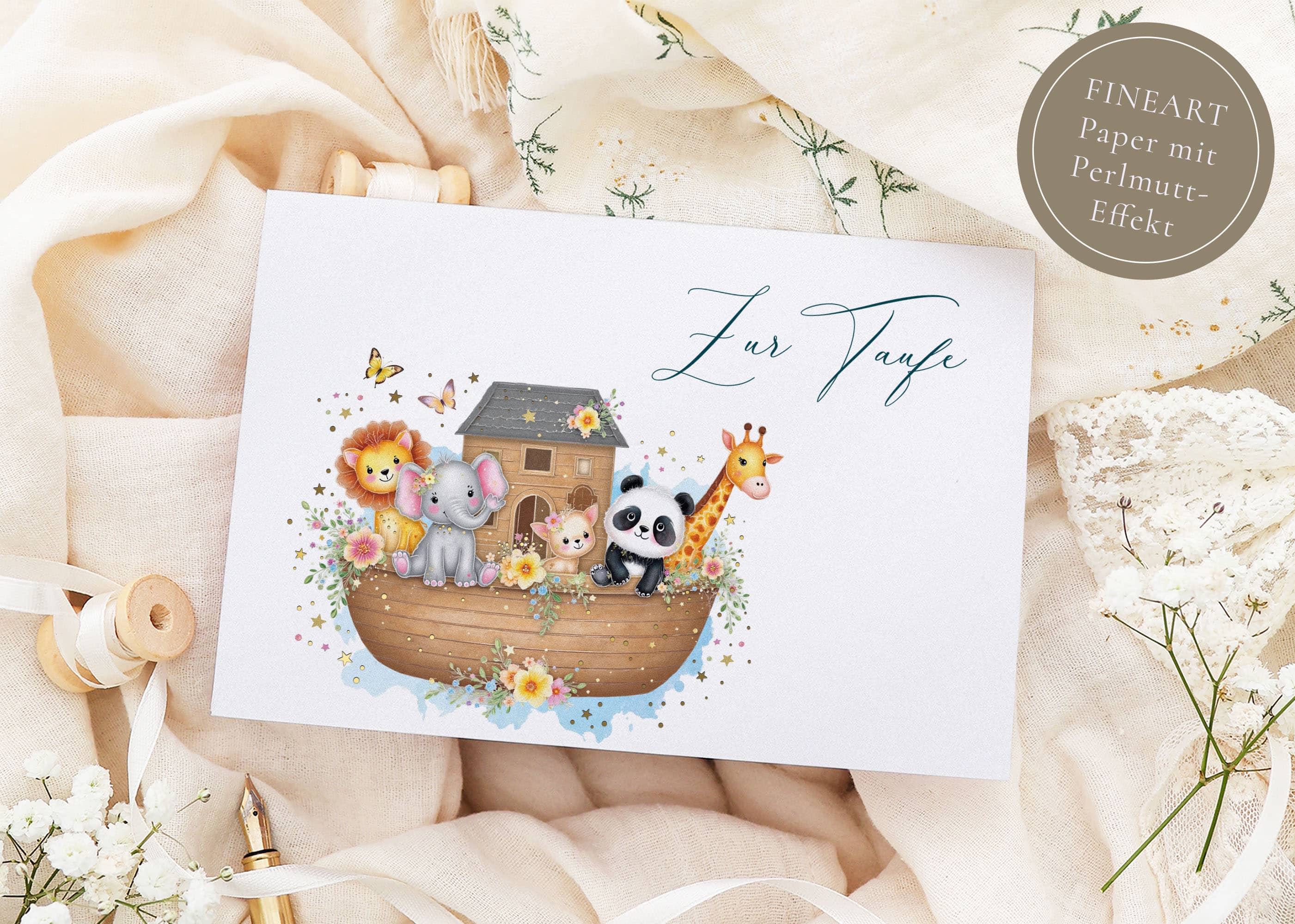 Zur Taufe Karte STARDUST