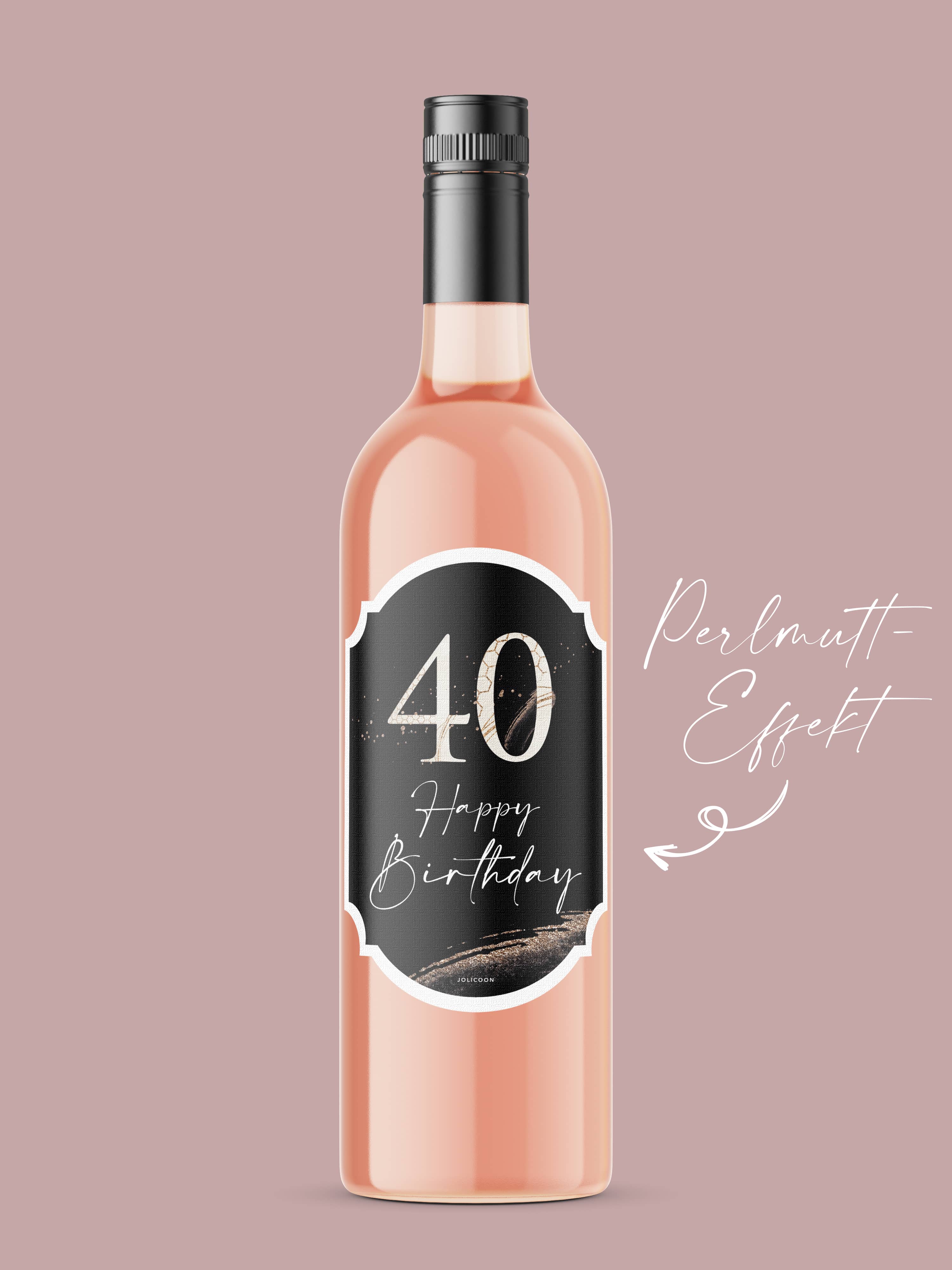 40 Geburtstag Flaschenetikett - JoliCoon