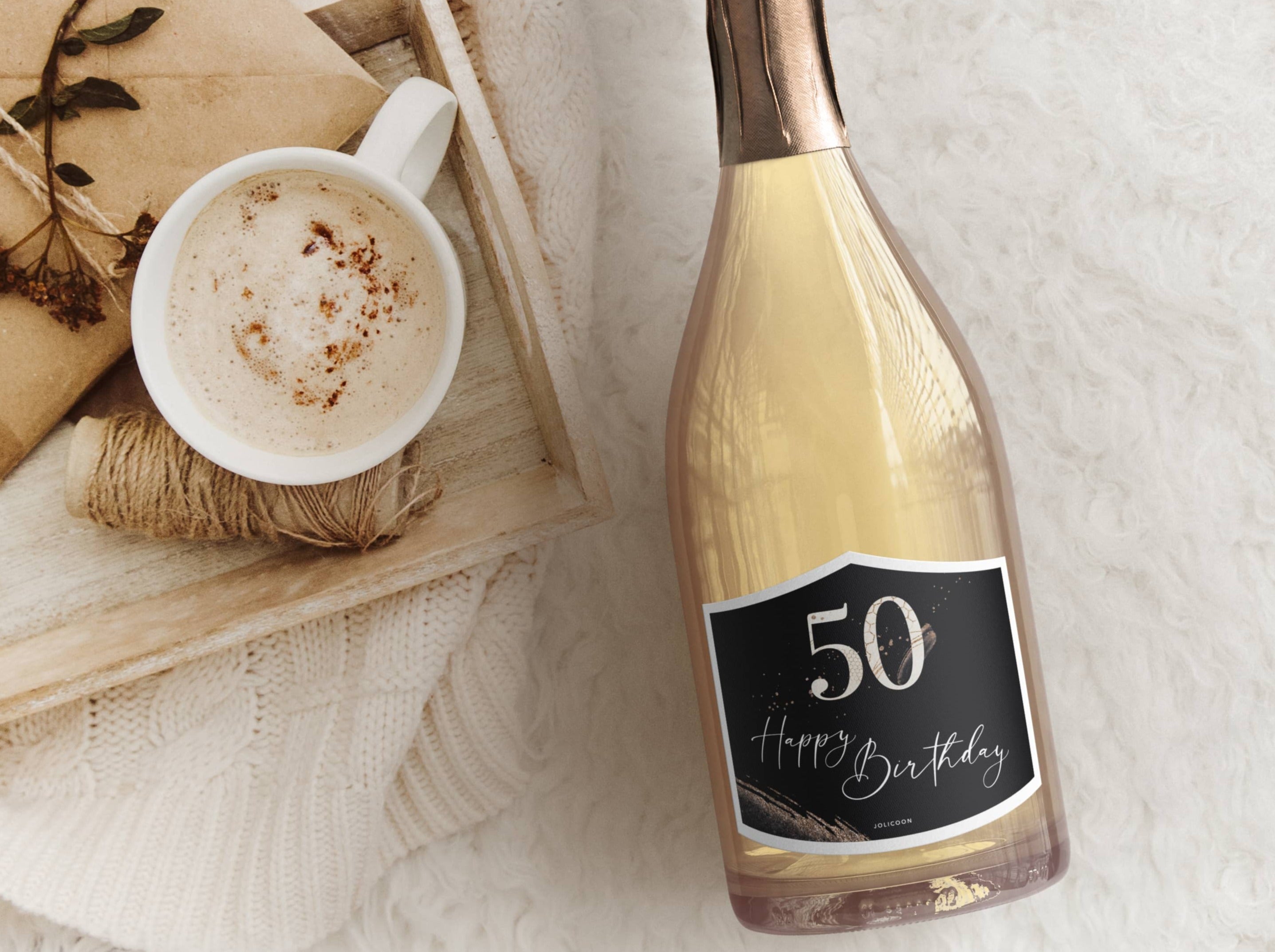 50 Geburtstag Flaschenetikett klein - JoliCoon