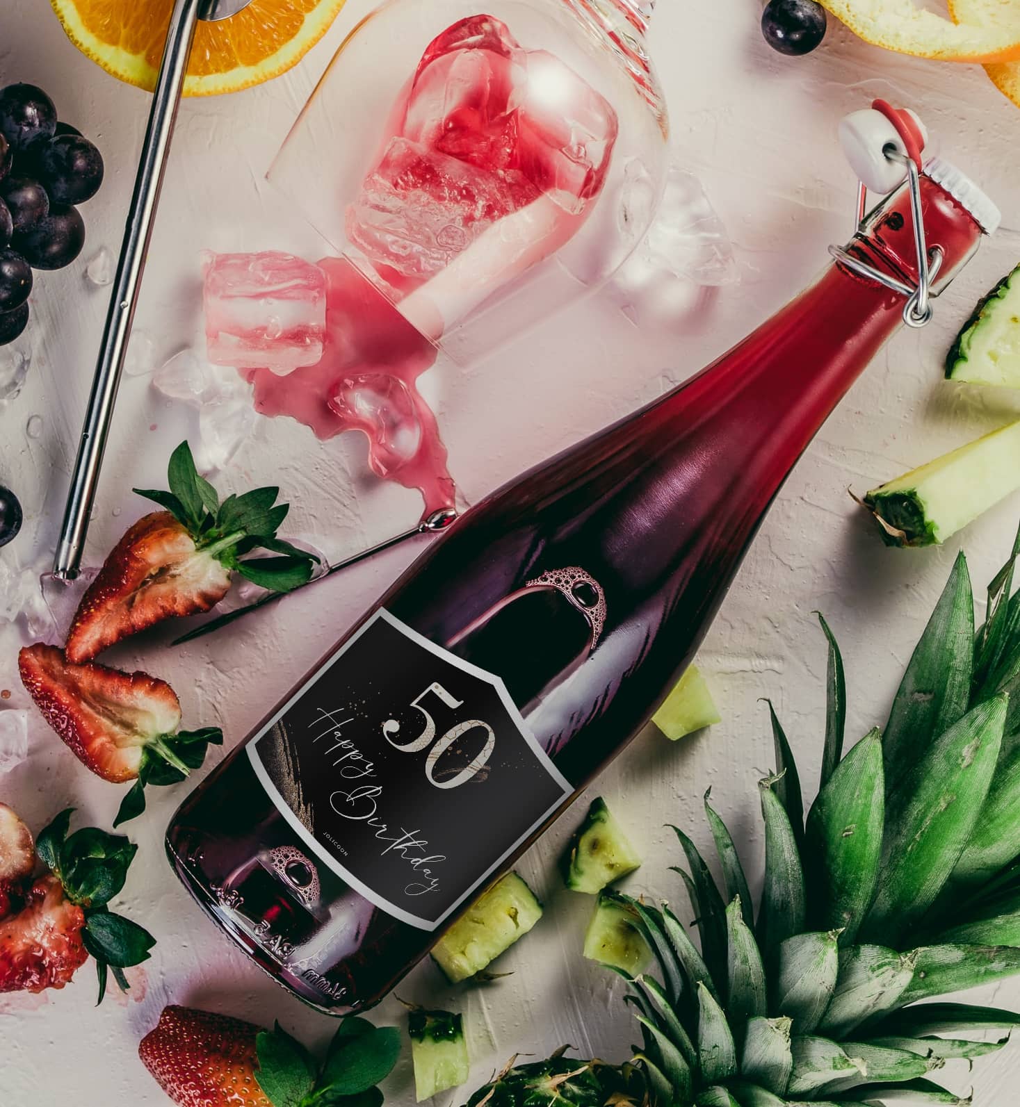 50 Geburtstag Flaschenetikett klein - JoliCoon