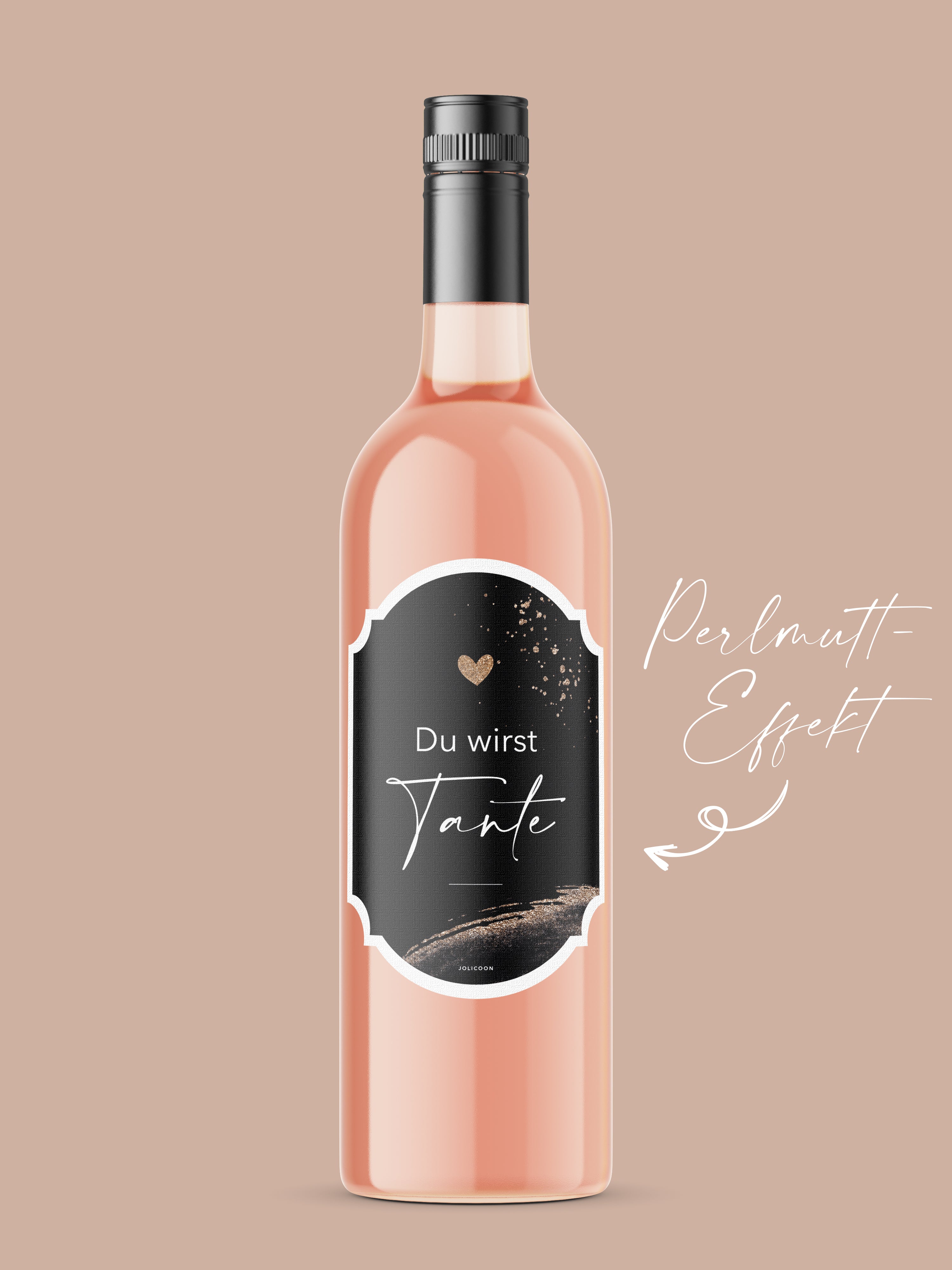 Schwangerschaft verkünden für die ganze Familie Flaschenetiketten - JoliCoon