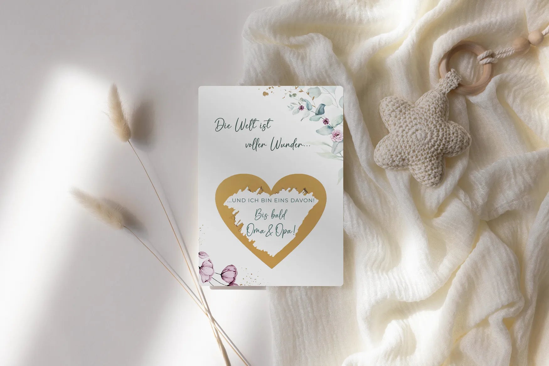 Schwangerschaft verkünden für die ganze Familie Rubbellose Eukalyptus - JoliCoon