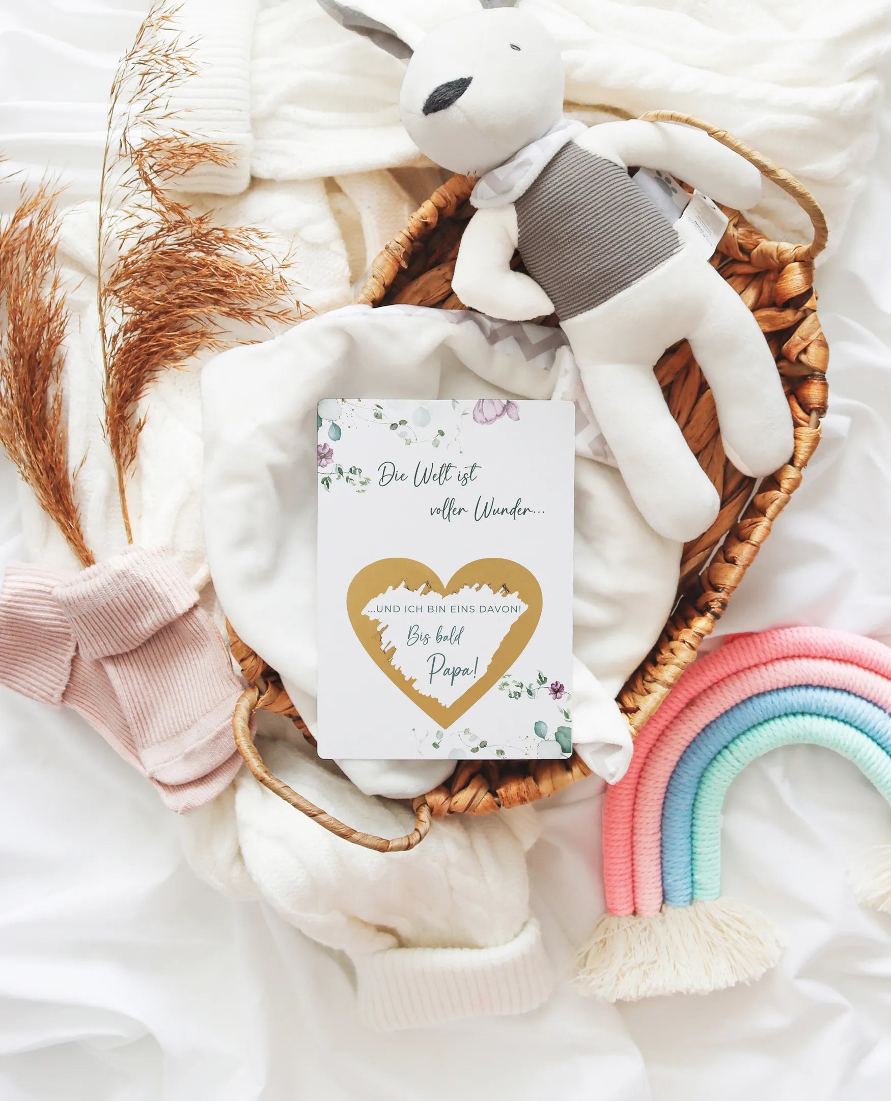 Schwangerschaft verkünden für die ganze Familie Rubbellose Eukalyptus - JoliCoon