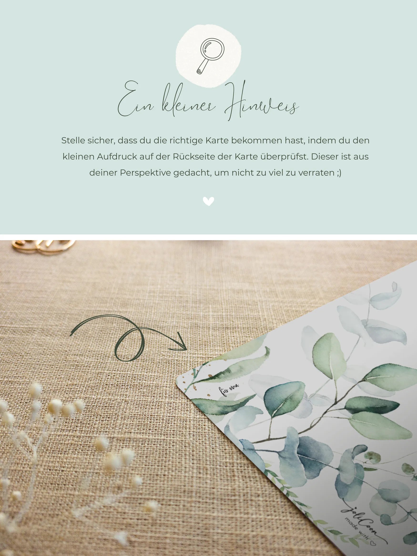 Du wirst Uroma Rubbelkarte Eukalyptus