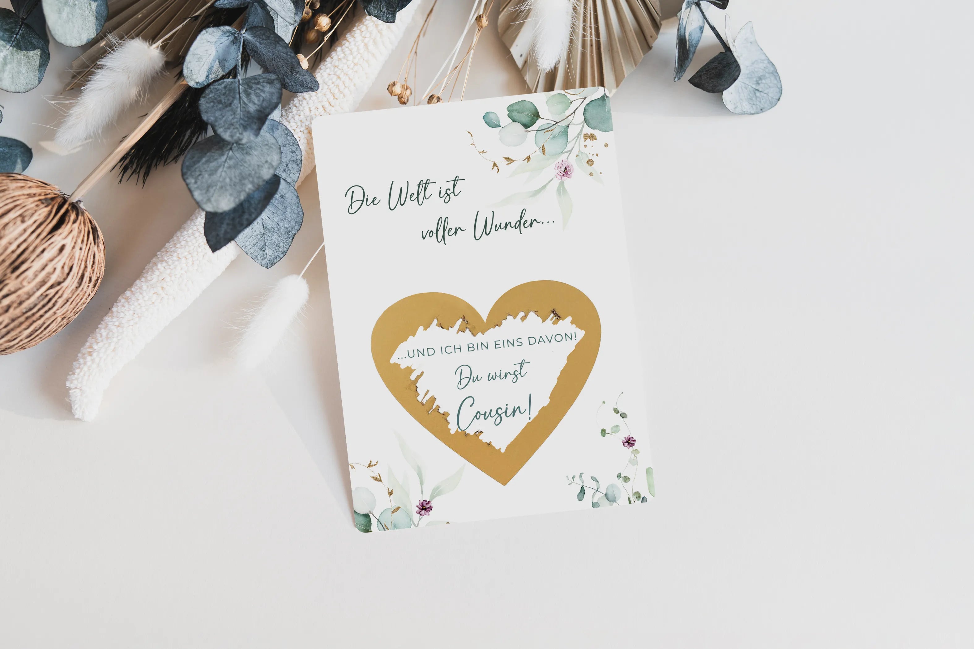 Du wirst Cousin Rubbelkarte Eukalyptus