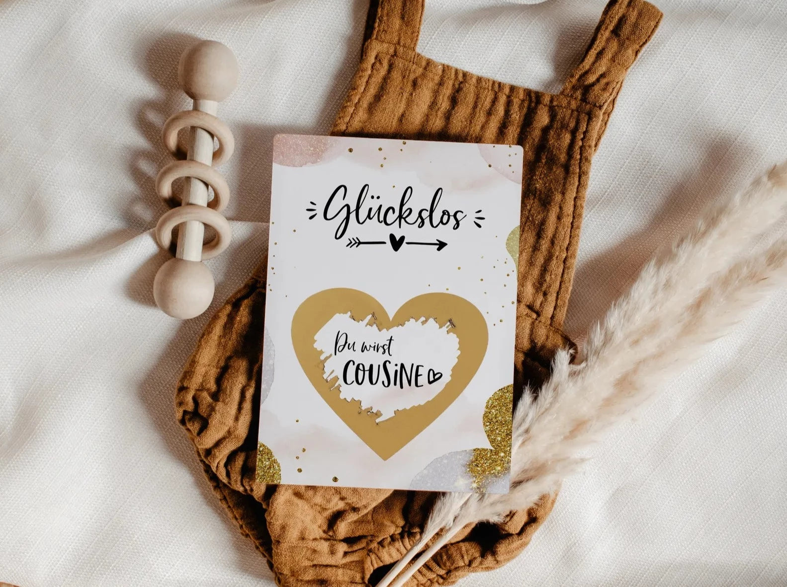 Du wirst Cousine Rubbelkarte Golden Glamour - JoliCoon
