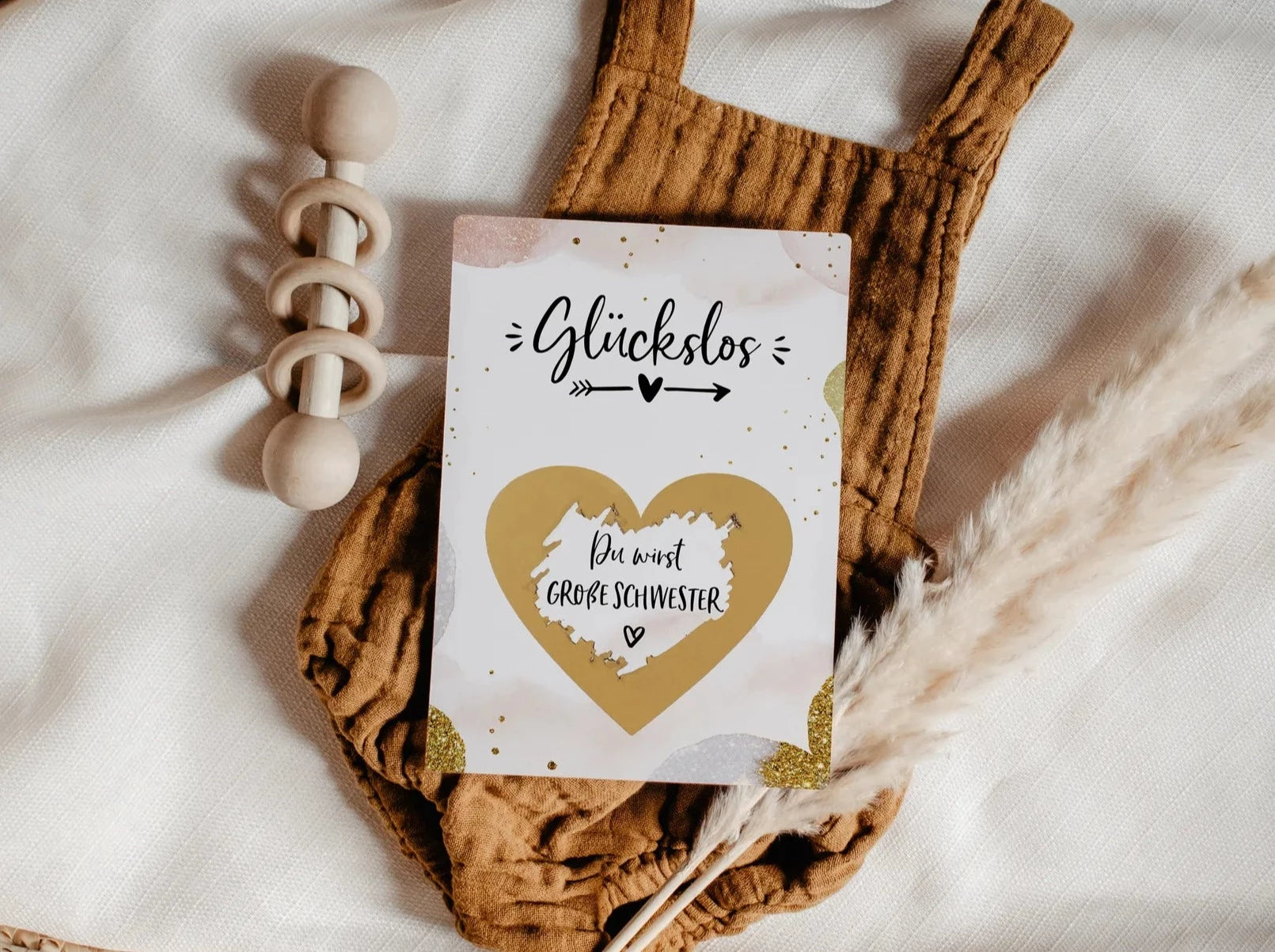 Du wirst große Schwester Rubbelkarte Golden Glamour - JoliCoon