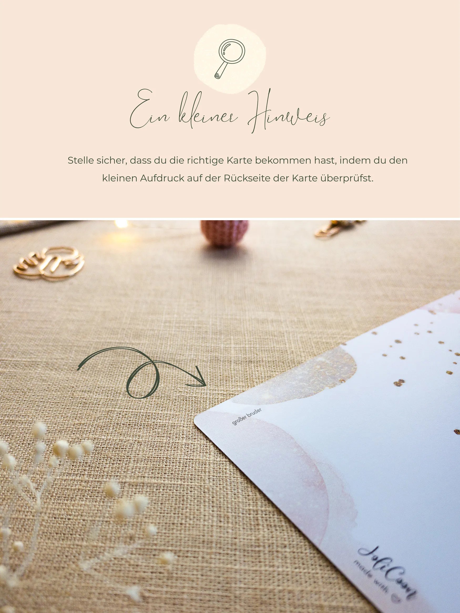 Du wirst großer Bruder Rubbelkarte Golden Glamour - JoliCoon