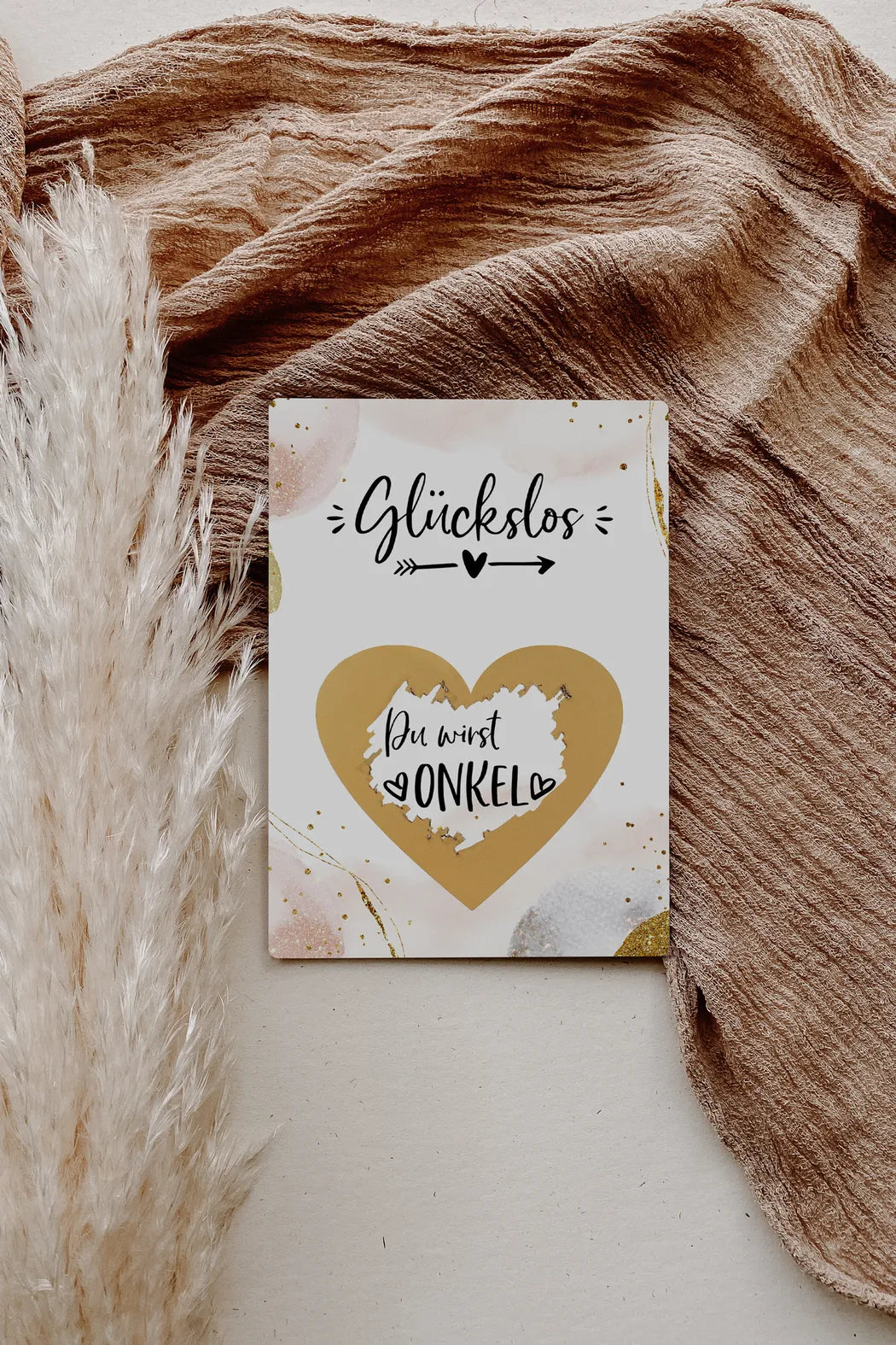 Du wirst Onkel Rubbelkarte Golden Glamour - JoliCoon