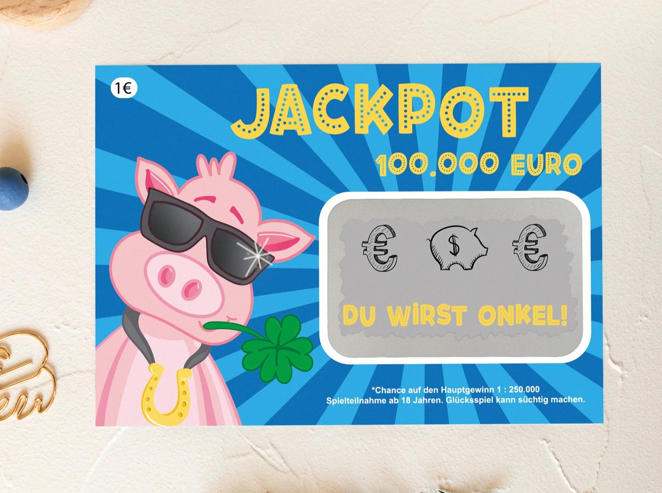 Du wirst Onkel Rubbellos Jackpot