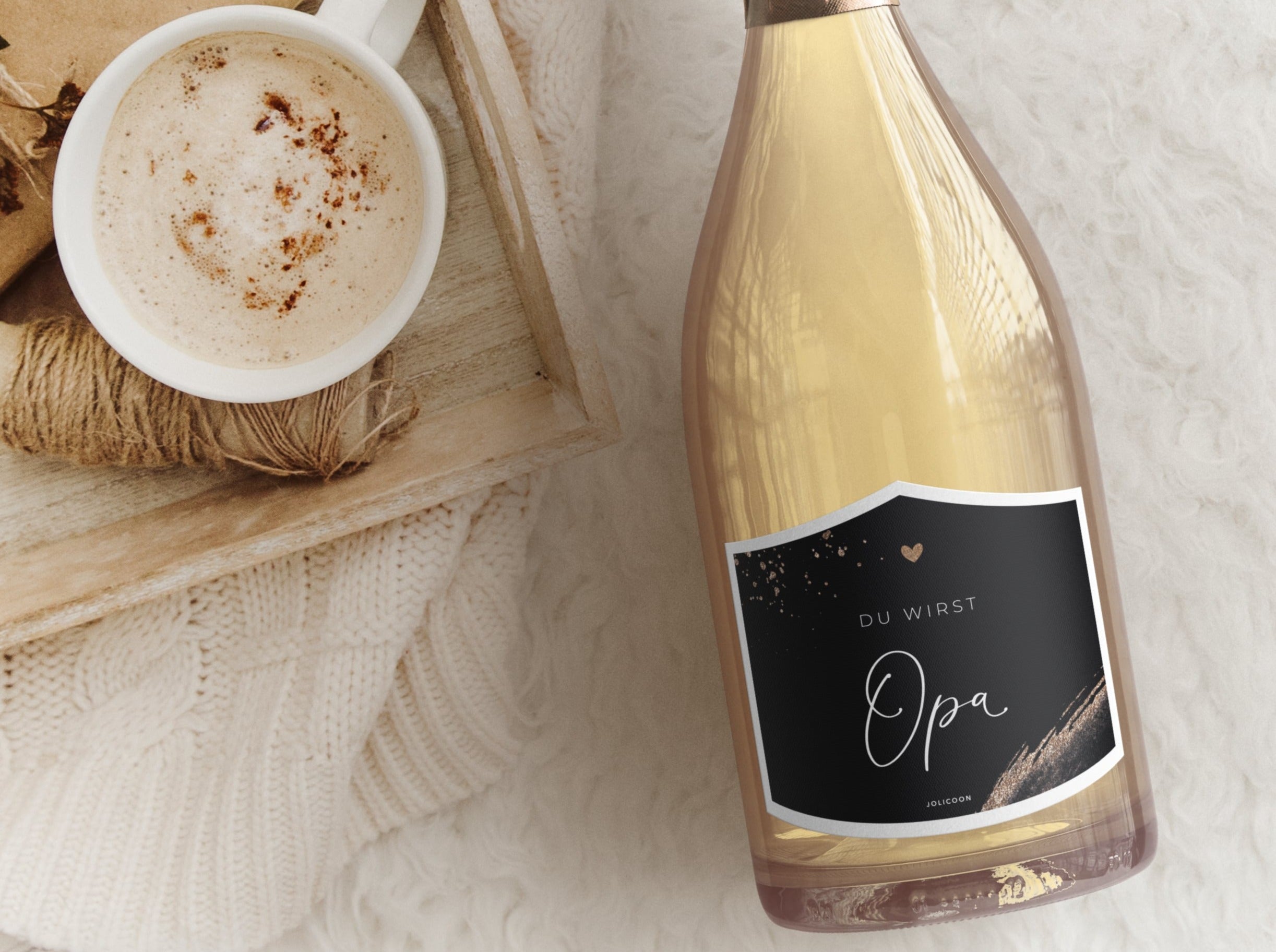 Du wirst Opa Flaschenetikett klein - JoliCoon