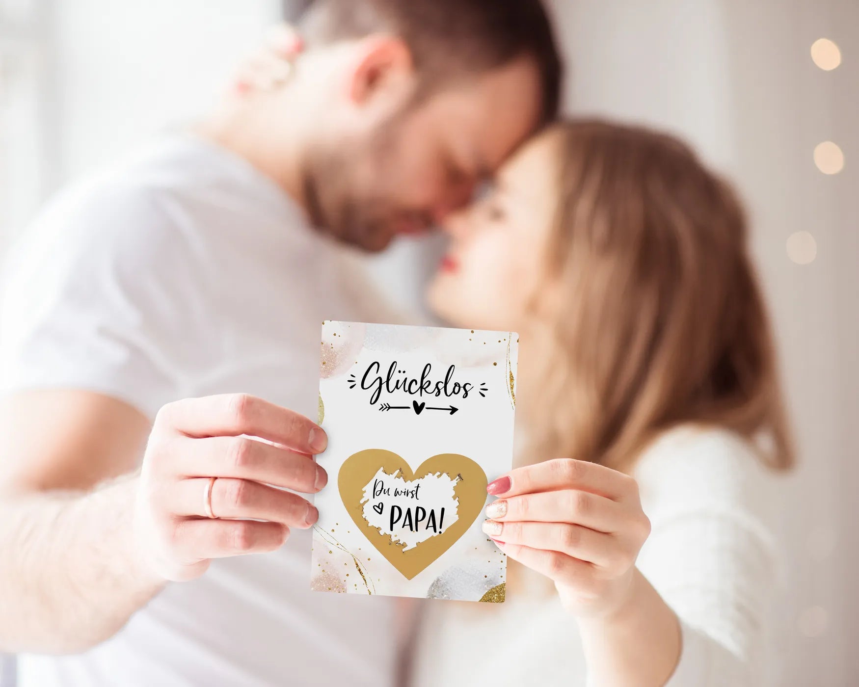 Schwangerschaft verkünden für die ganze Familie Rubbellose Golden Glamour - JoliCoon