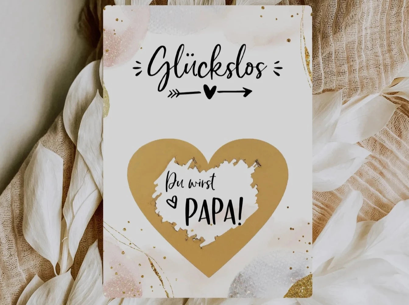 Du wirst Papa Rubbelkarte Golden Glamour - JoliCoon