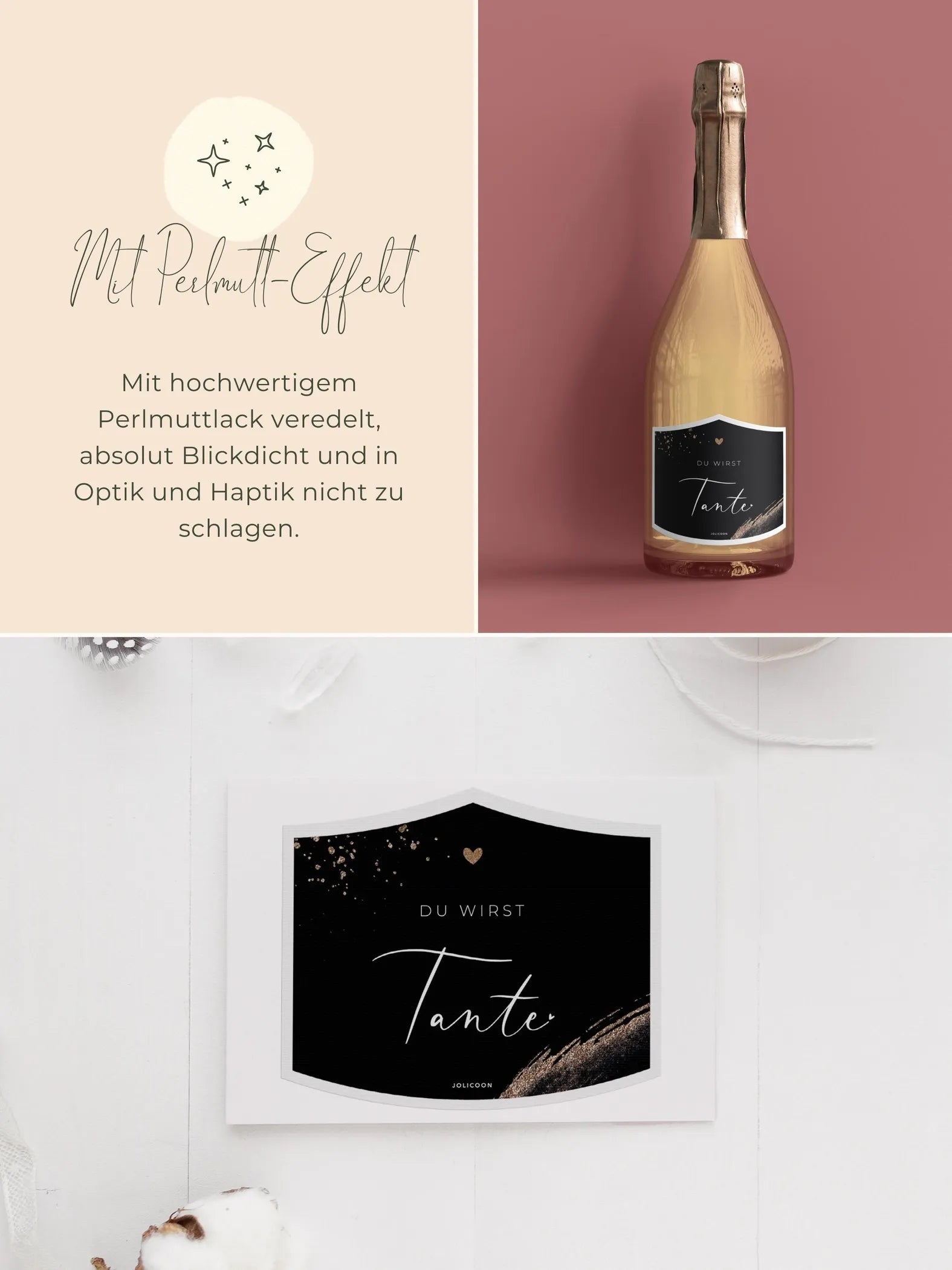 Du wirst Tante Flaschenetikett klein - JoliCoon